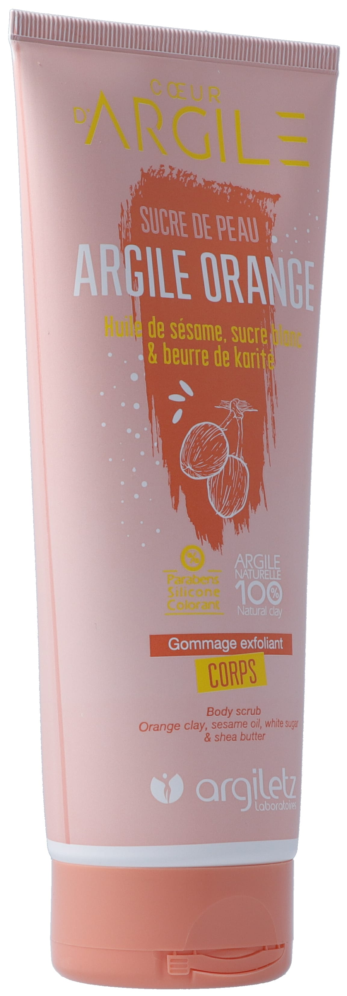 ARGILETZ Tonerde orange Körperpeeling Tb 200 ml