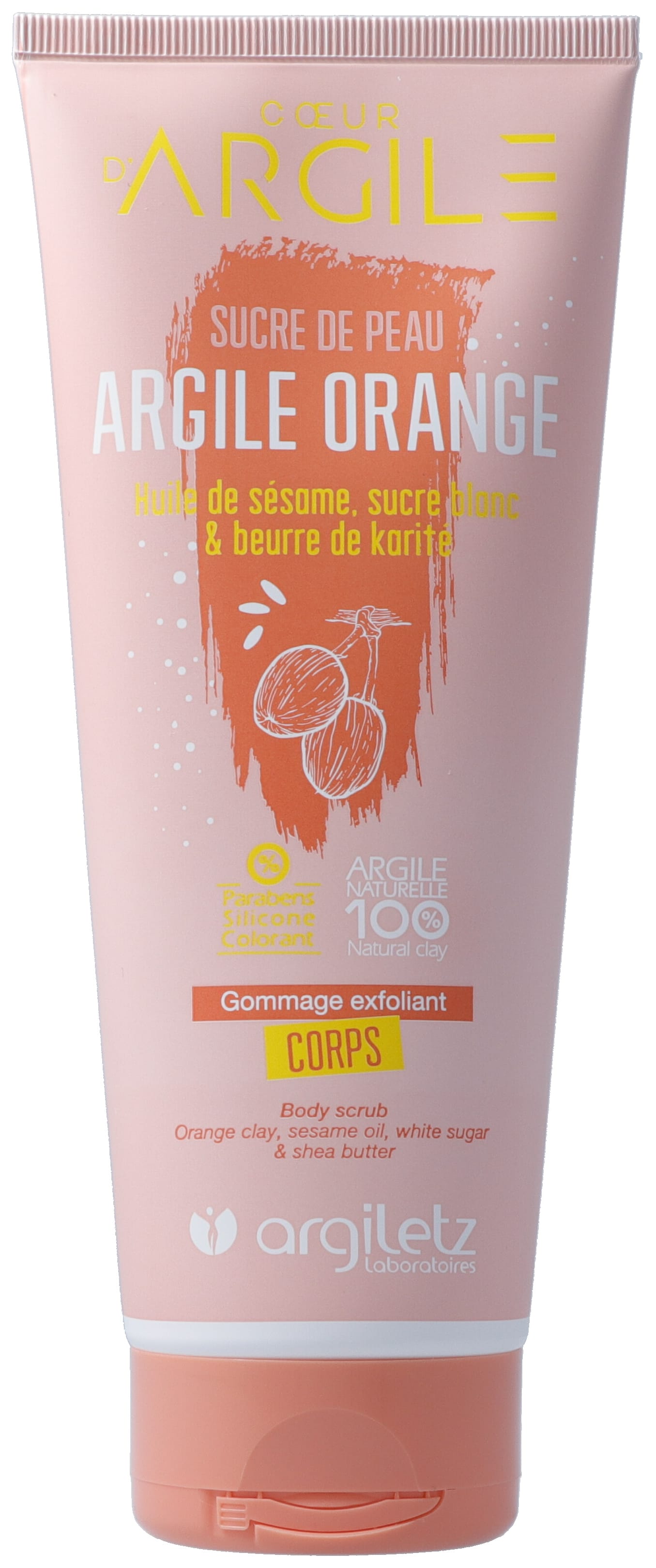 ARGILETZ Tonerde orange Körperpeeling Tb 200 ml