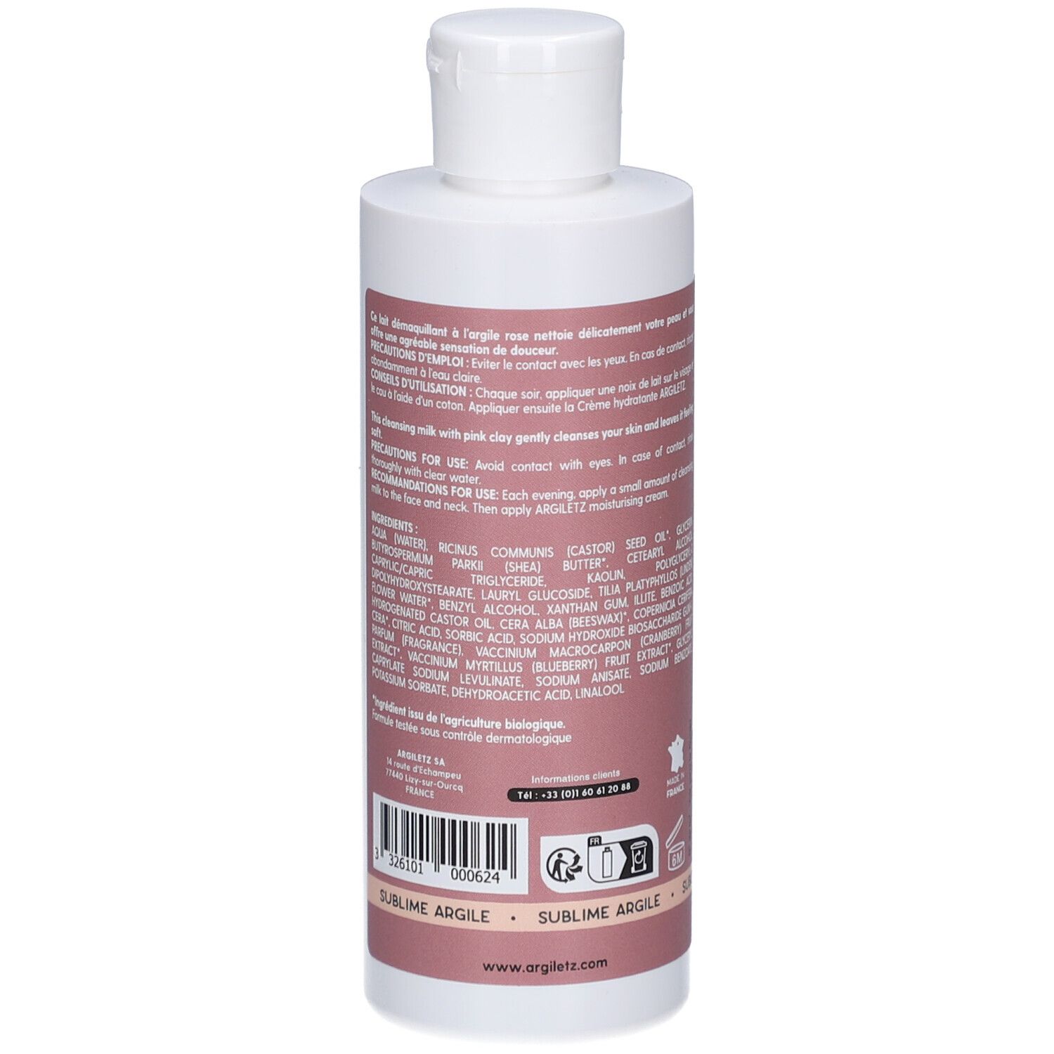 ARGILETZ Heilerde rosa Reinigungsmilch Fl 250 ml