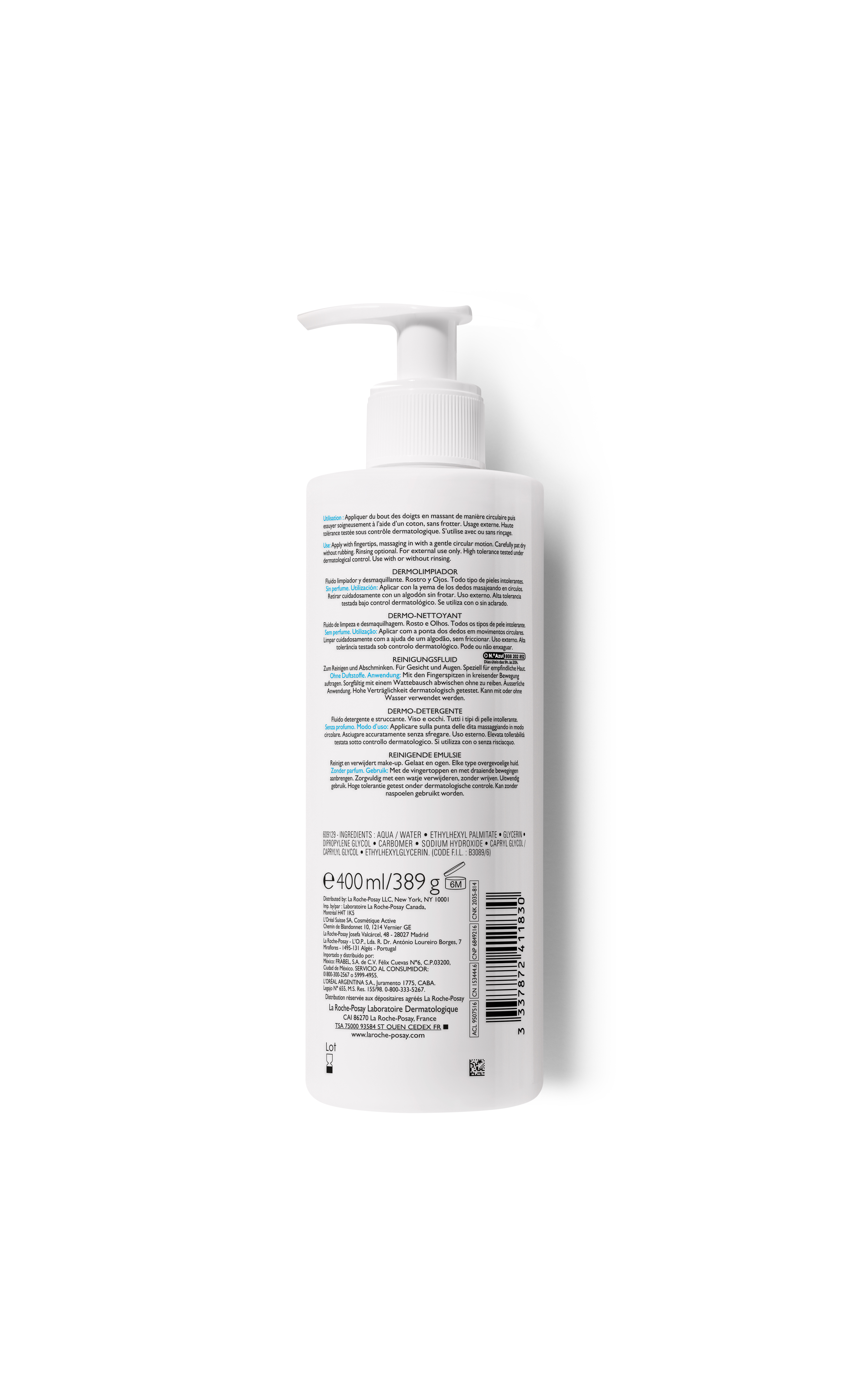 ROCHE POSAY Toleriane Derma Reinigungsfluid 400 ml