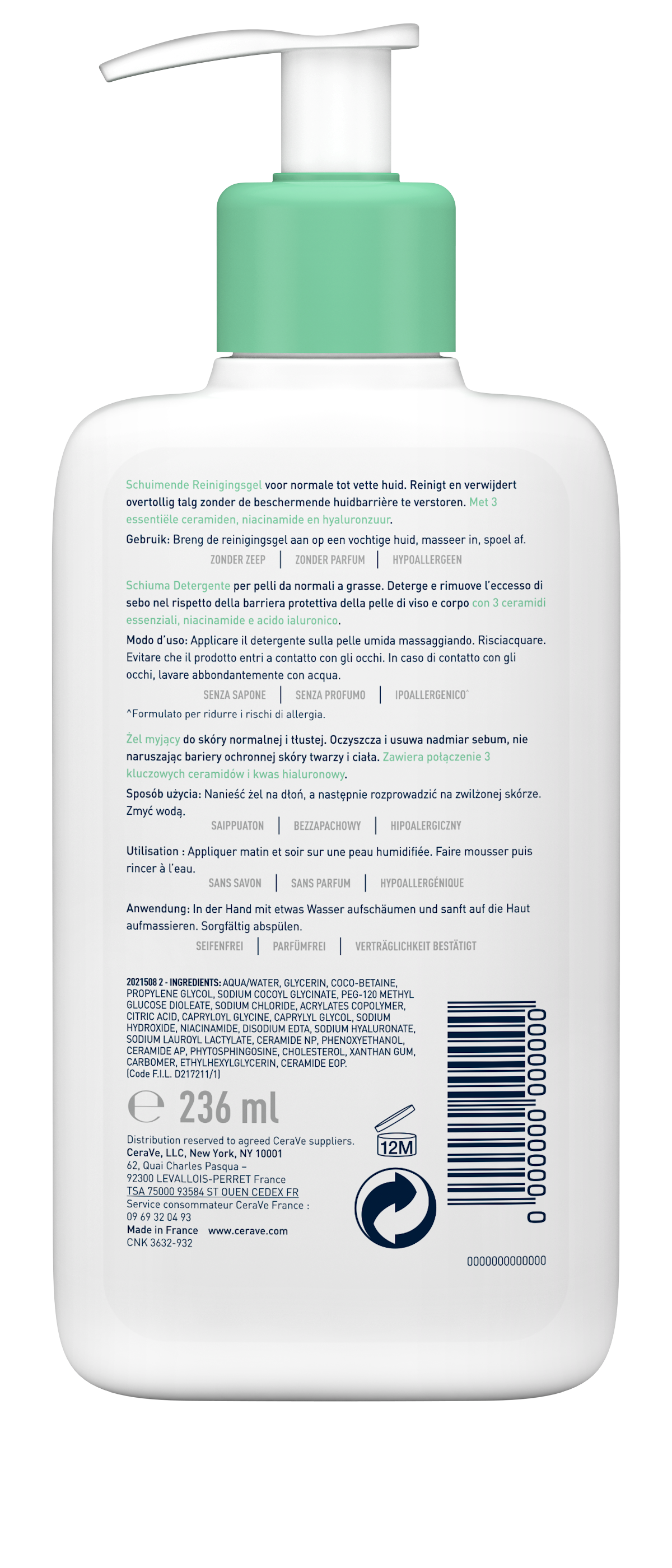 CERAVE Schäumendes Reinigungsgel Disp 236 ml