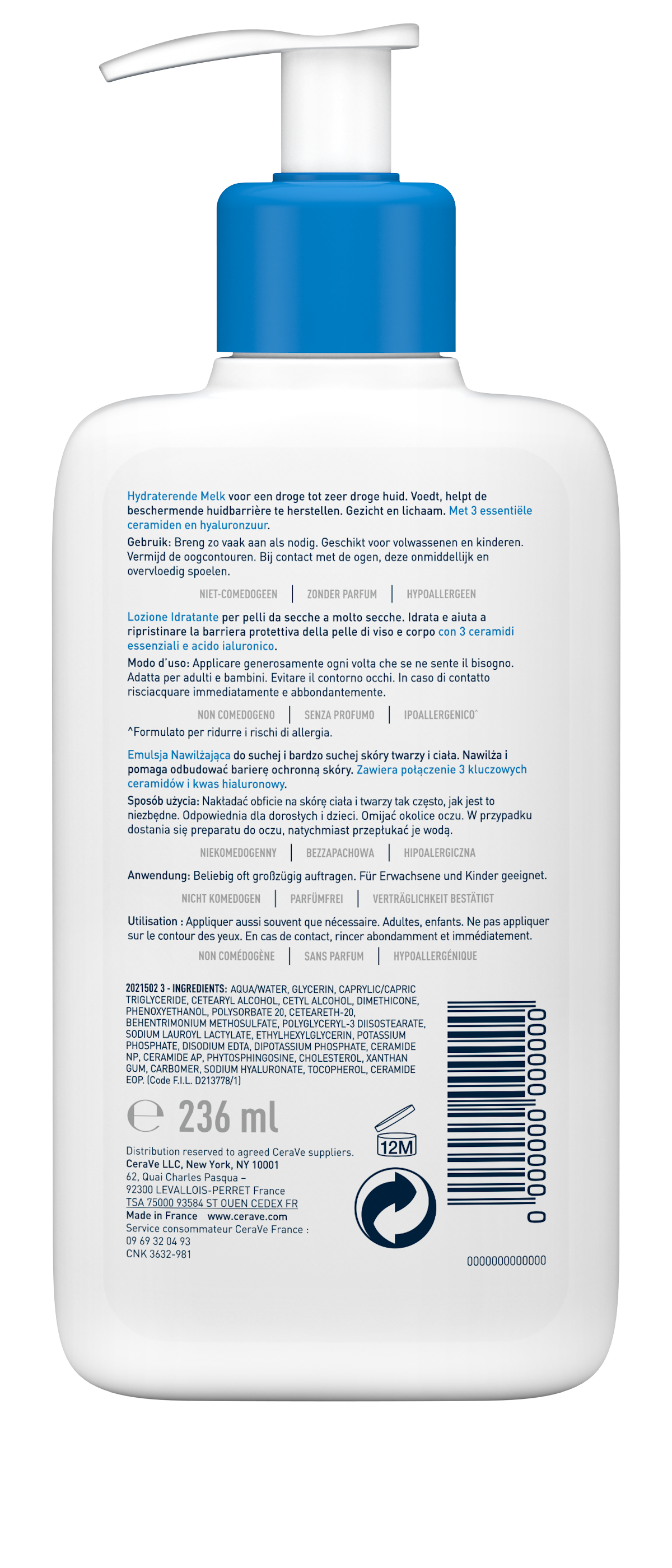 CERAVE Feuchtigkeitslotion Disp 236 ml