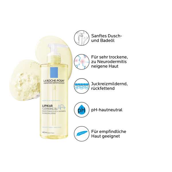 ROCHE POSAY Lipikar Dusch-Badeöl 400 ml