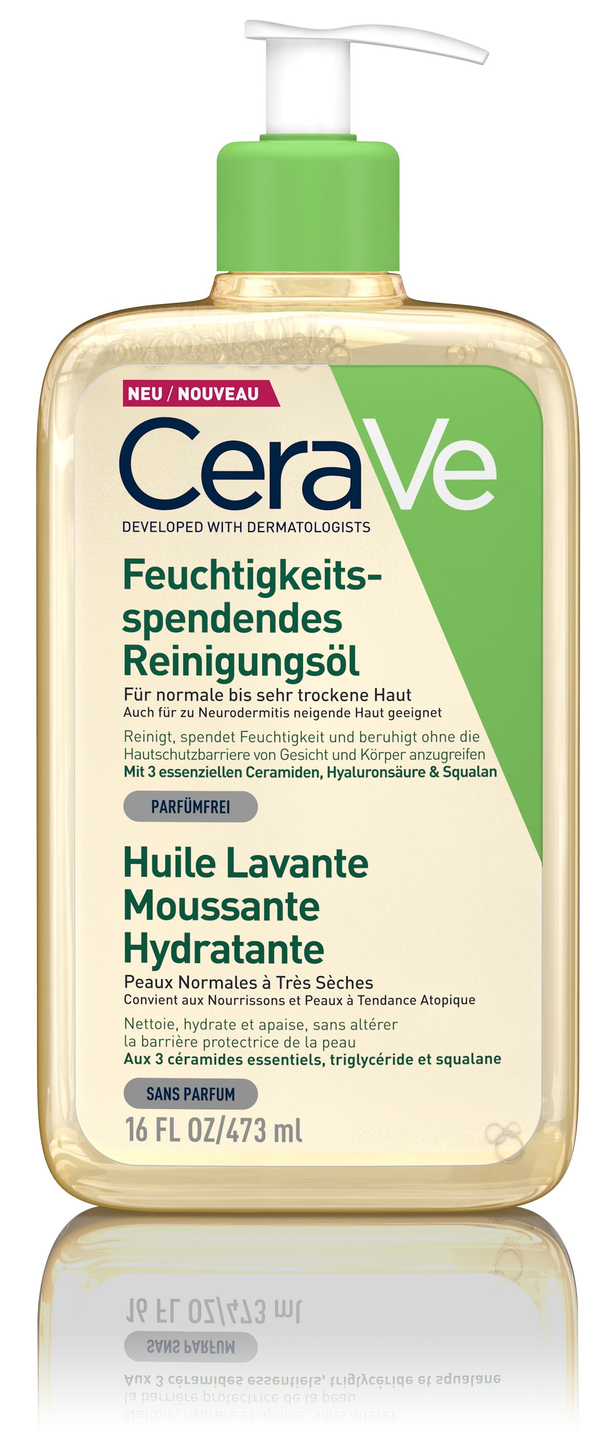 CERAVE Feuchtig schäum Reinigungsöl Disp 473 ml