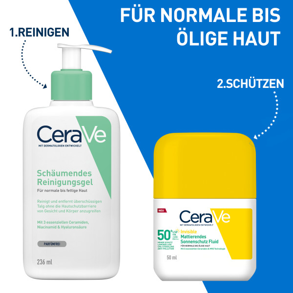 CERAVE Sonnenschutz Fluid inv mattier LSF50+ 50 ml
