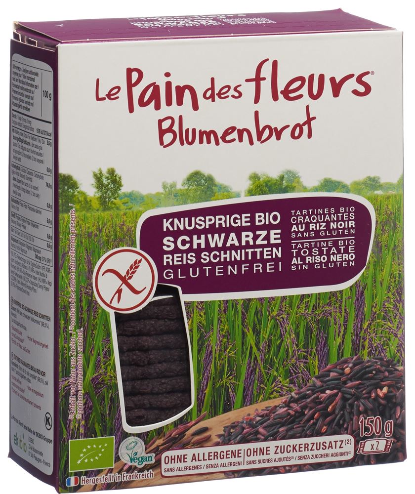 BLUMENBROT Knusprige Schnitten Schwarz Reis 150 g