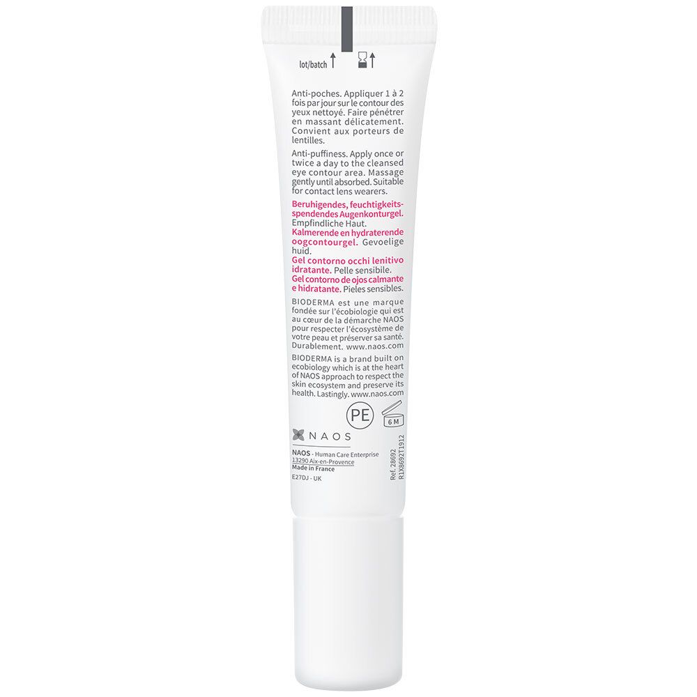 BIODERMA Sensibio Gel Contour Des Yeux Tb 15 ml