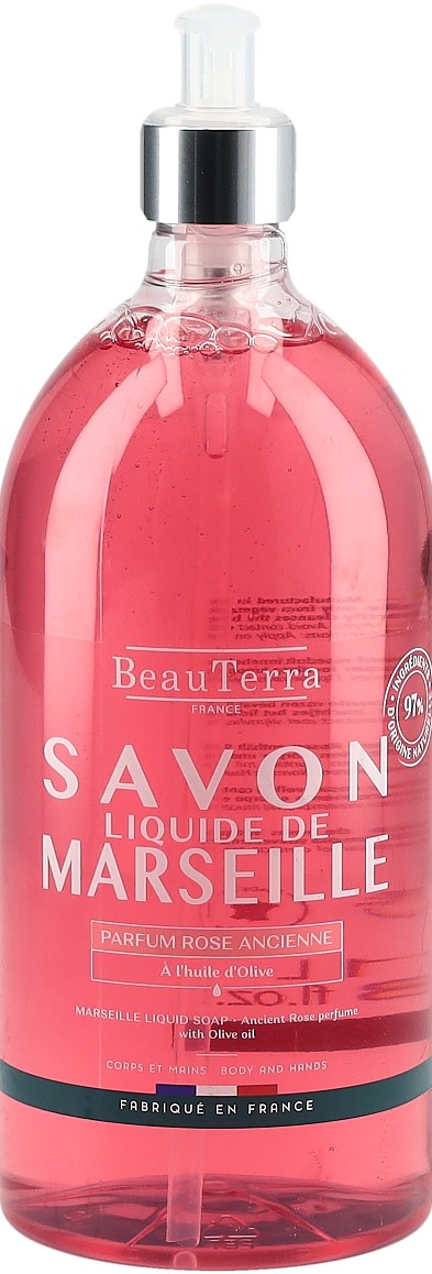 BEAUTERRA Flüssigseife Marseille alte Rose 1000 ml