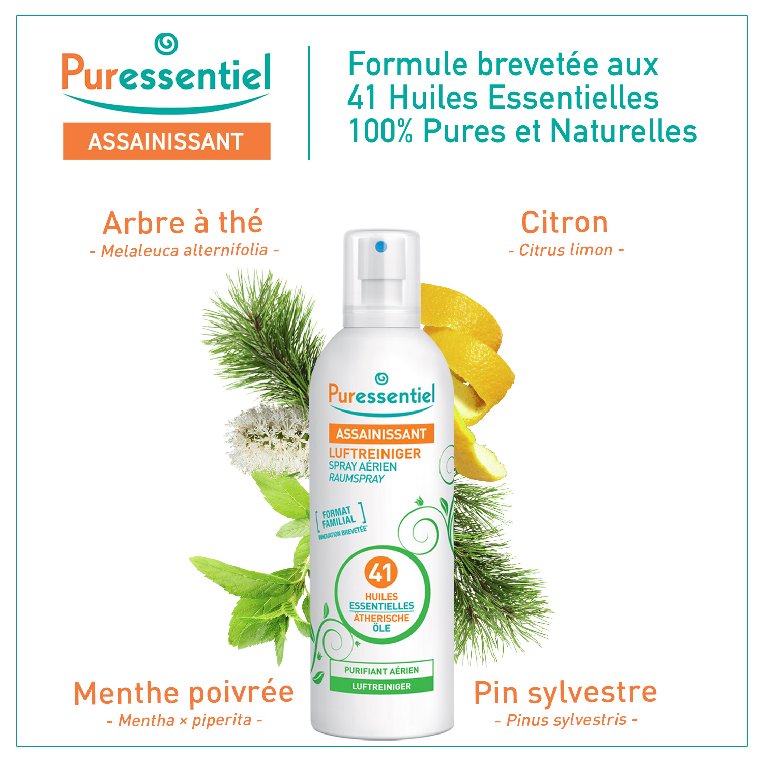 PURESSENTIEL Reinigender Luftspr 41 äth Öle 500 ml