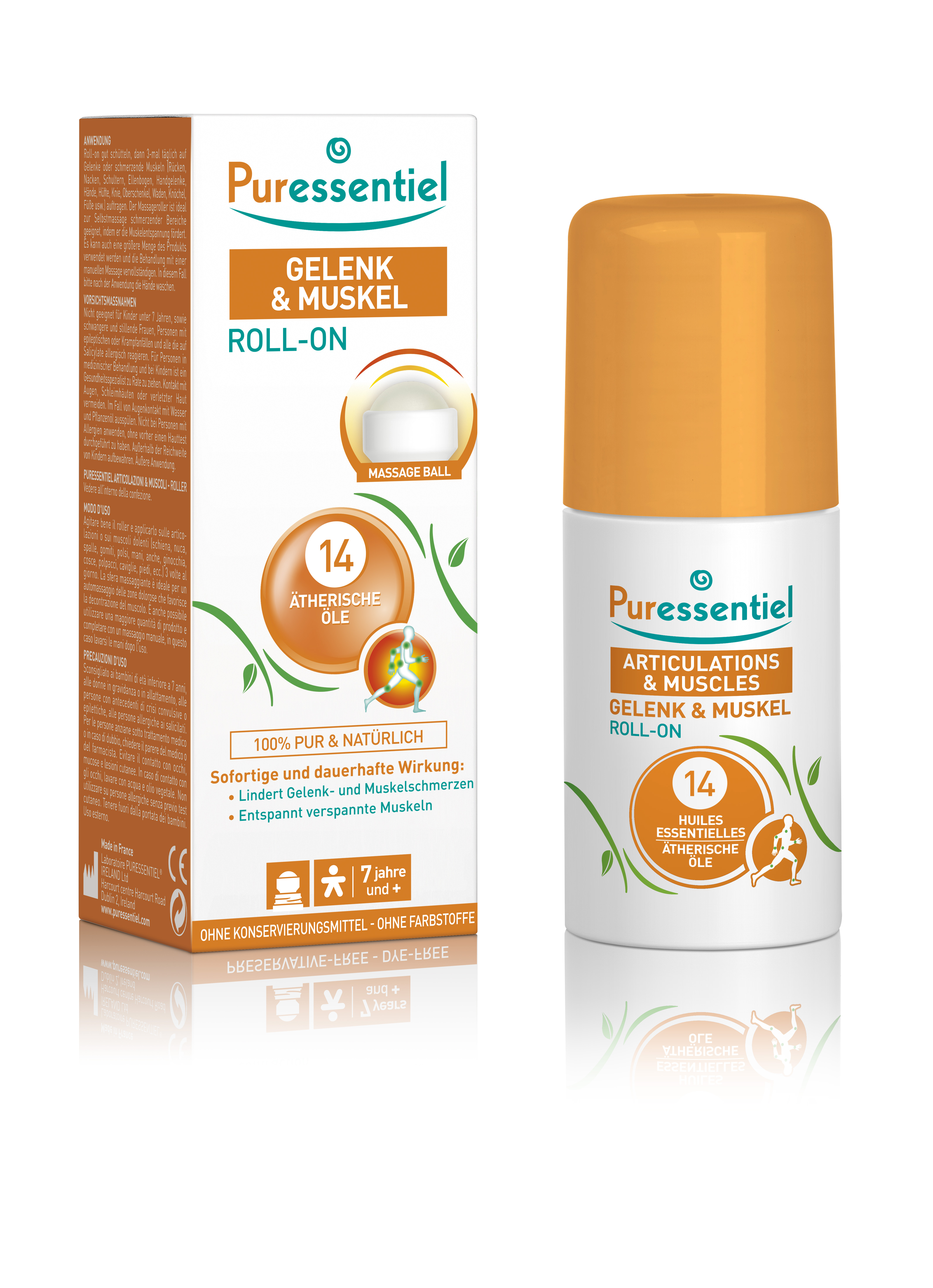 PURESSENTIEL Gel&Musk Roll-on 14 äth Öle 75 ml
