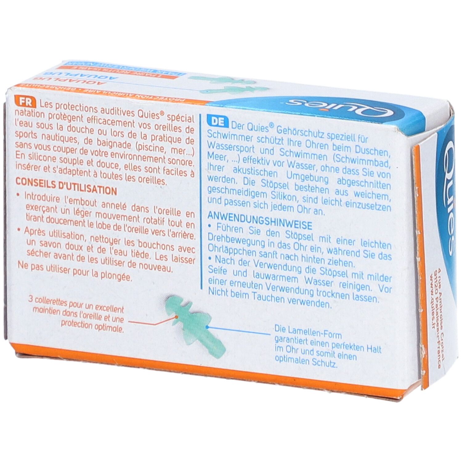 QUIES AQUAPLUG Wassergehörschutz 2 Stk