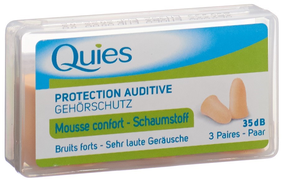 QUIES Lärmgehörschutzkugeln Schaumstoff haut 6 Stk