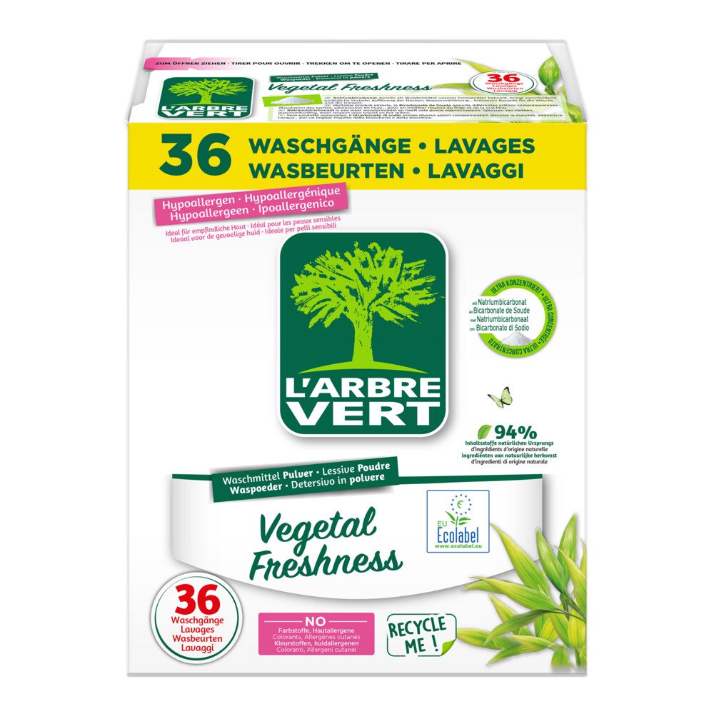 L'ARBRE VERT Waschmittel Plv Vegetal Fresh 1.8 kg