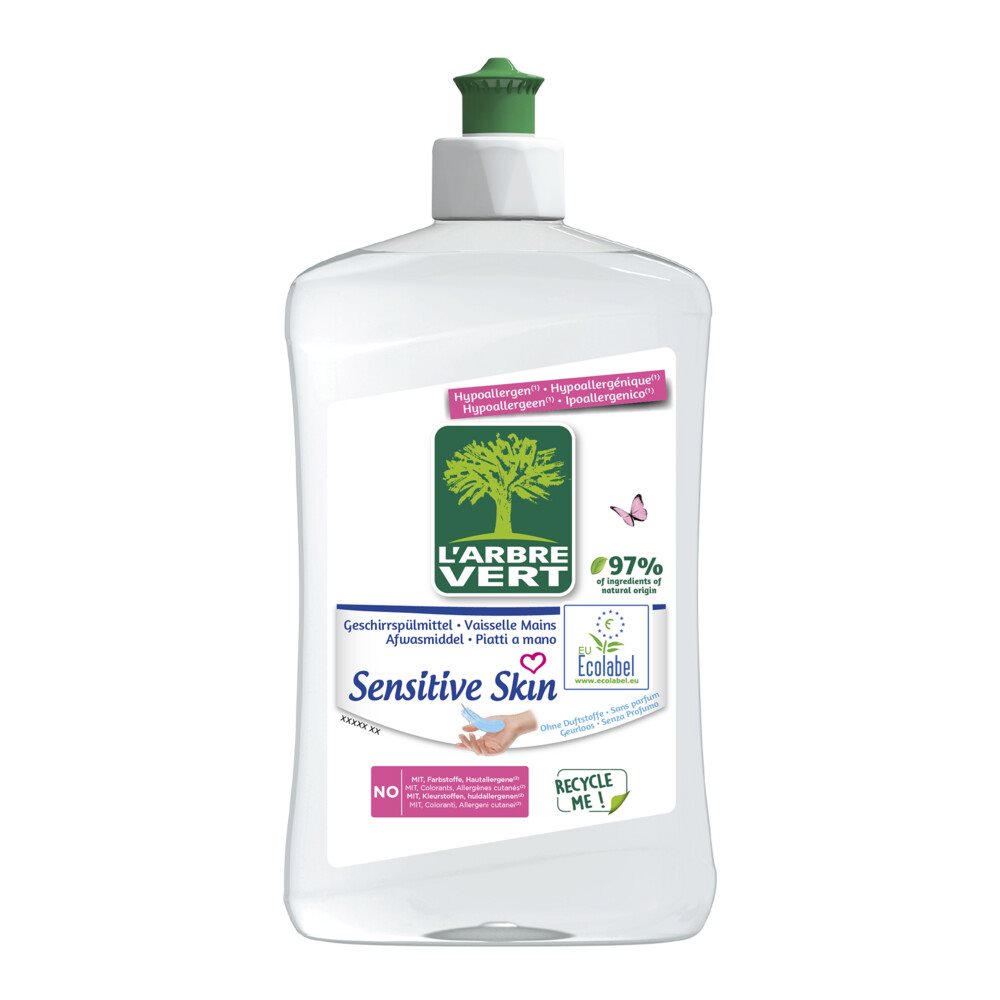 L'ARBRE VERT Öko Geschirrspülm empf Haut 500 ml