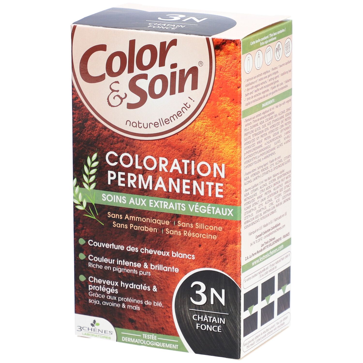 COLOR & SOIN Coloration 3N châtain foncé 135 ml