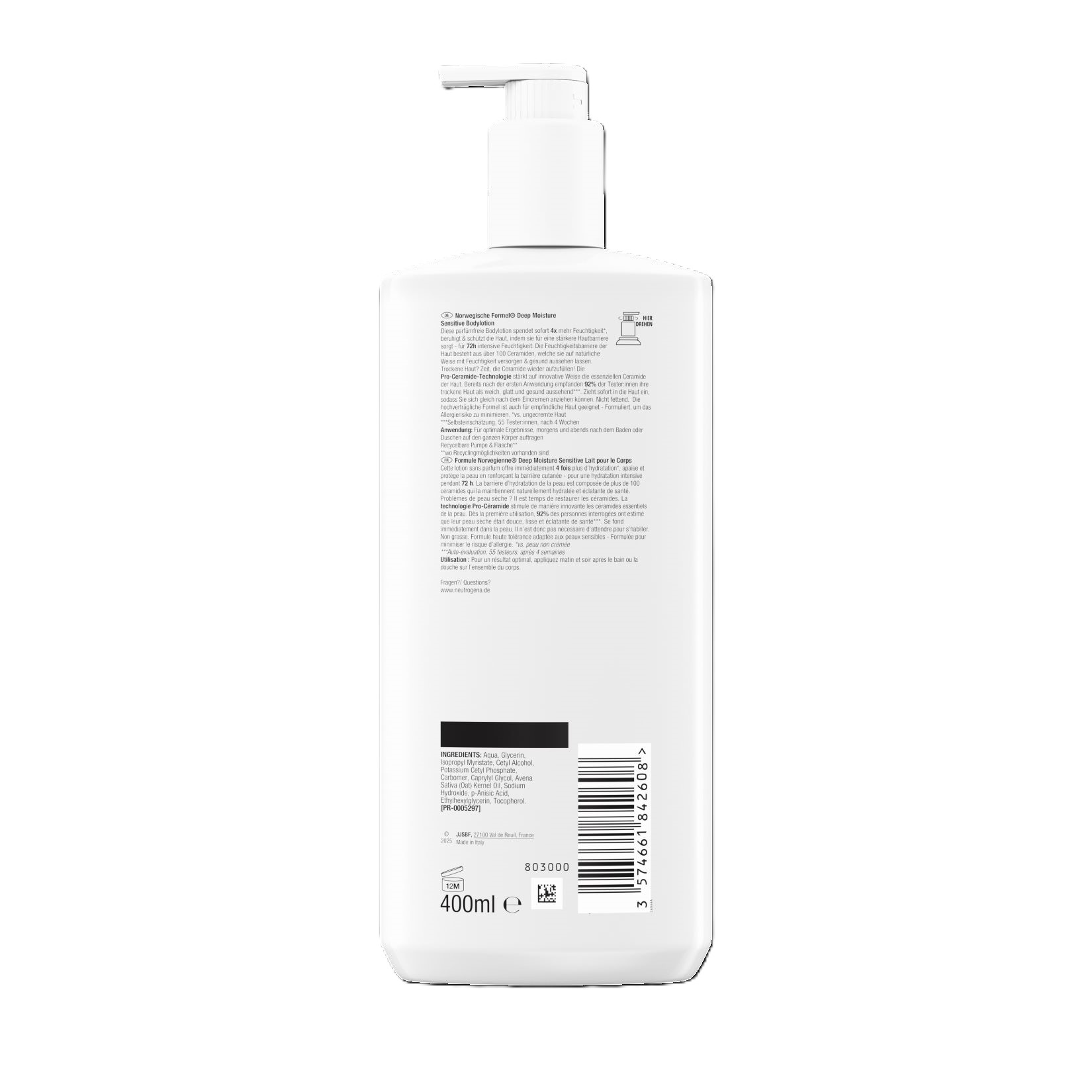 NEUTROGENA Body Lotion Deep Moist Sens Fl 400 ml