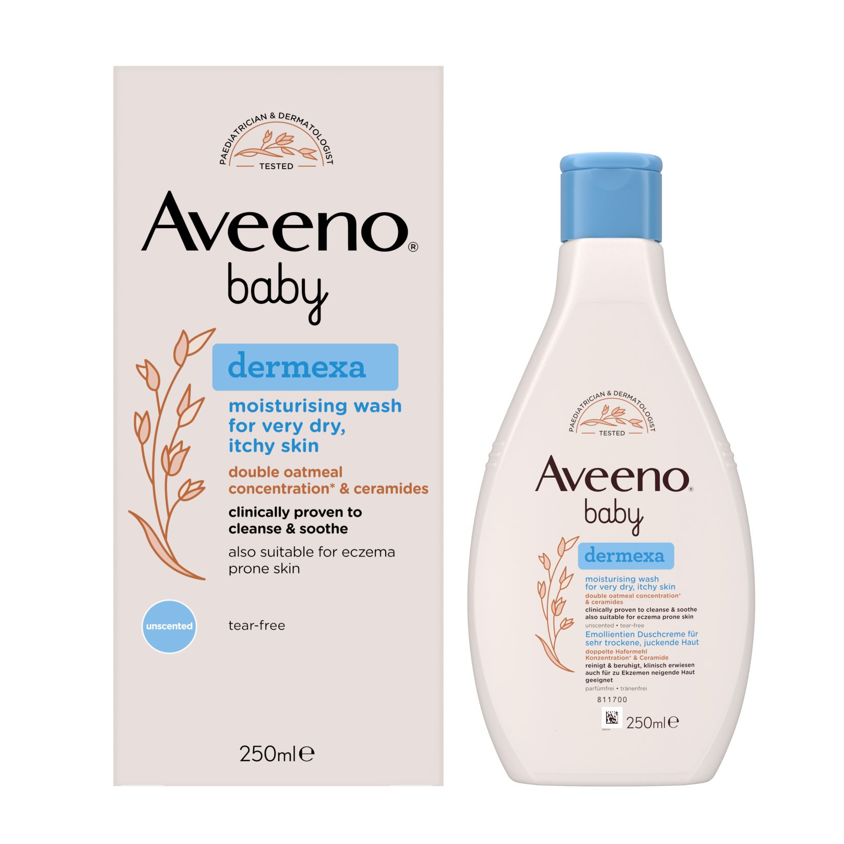 AVEENO Baby Dermexa Emollientien Dusch Fl 250 ml