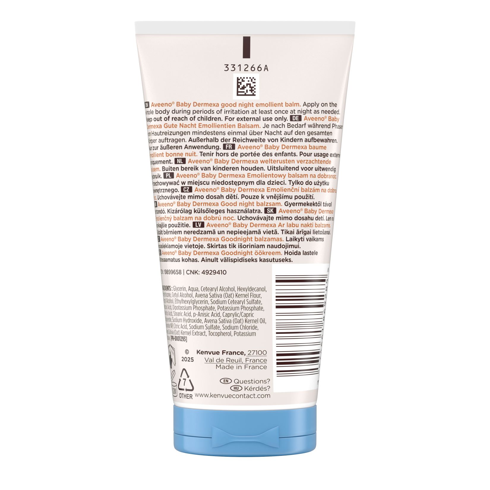 AVEENO Baby Dermexa Emollientien Bals Nacht 75 ml