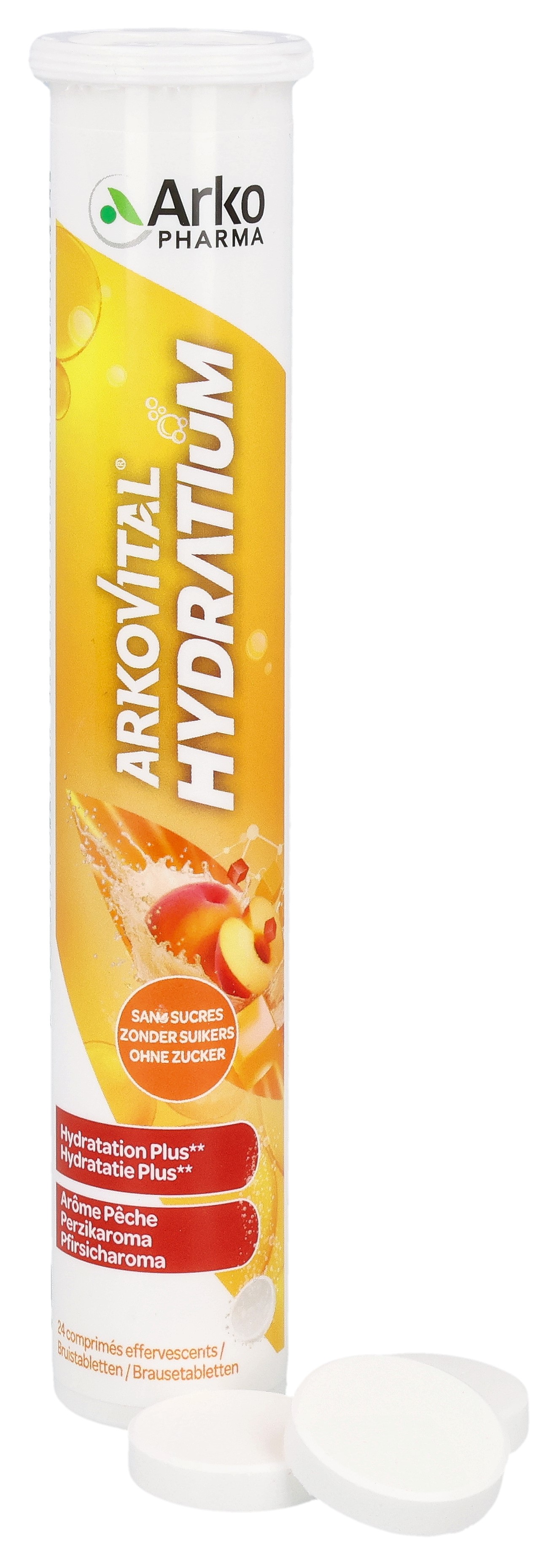 ARKOVITAL Hydratium Brausetabl Pfirsich 24 Stk