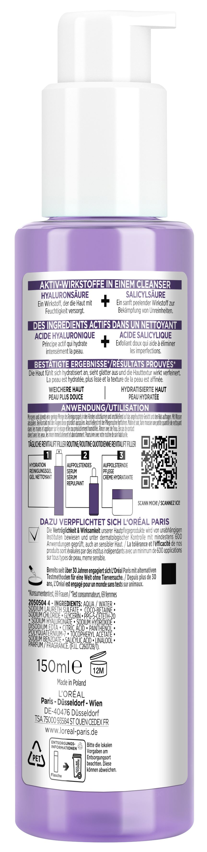 L'OREAL PARIS Revitalift Hydrat Reinigungs 150 ml