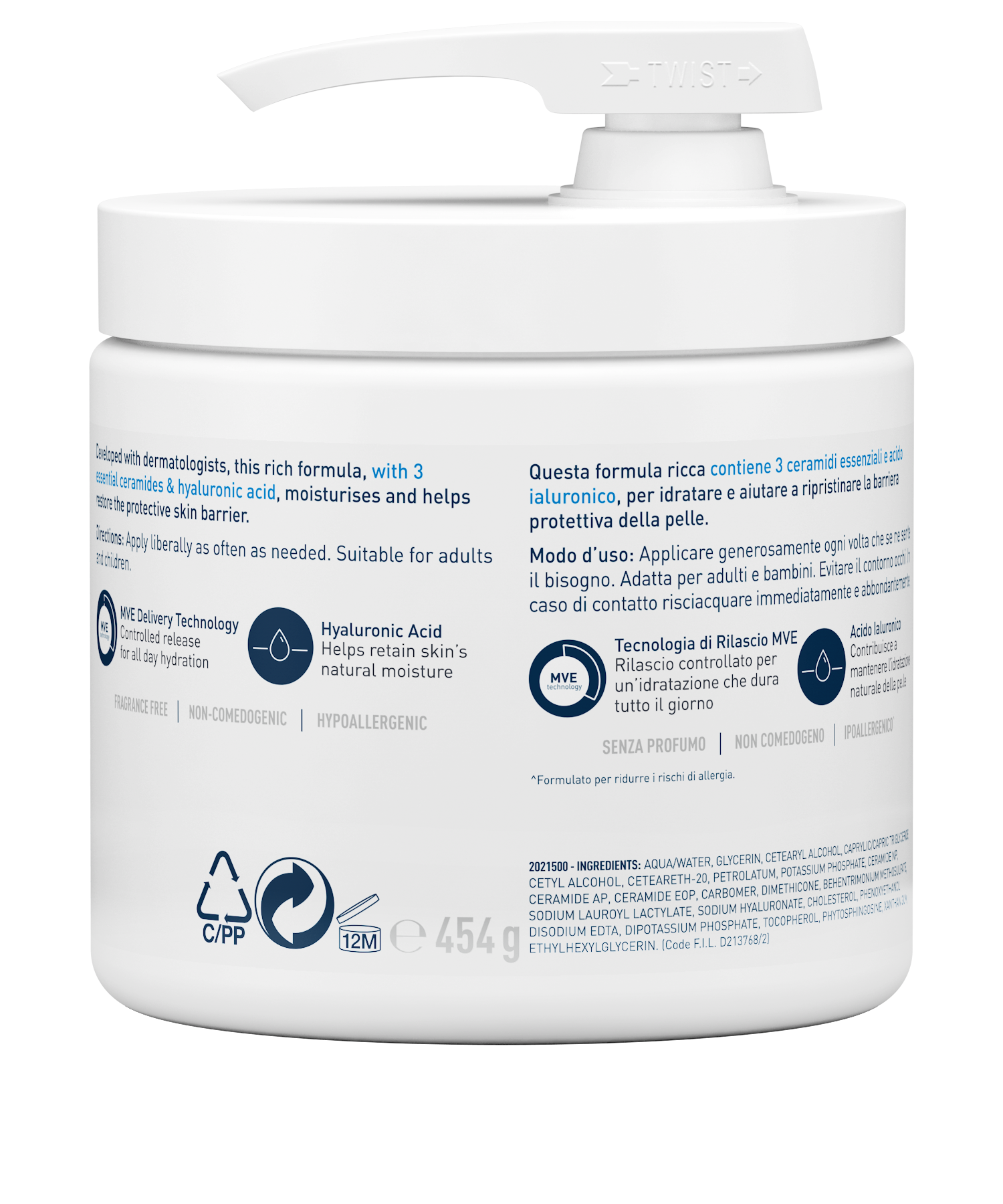 CERAVE Feuchtigkeitscreme Disp 454 g