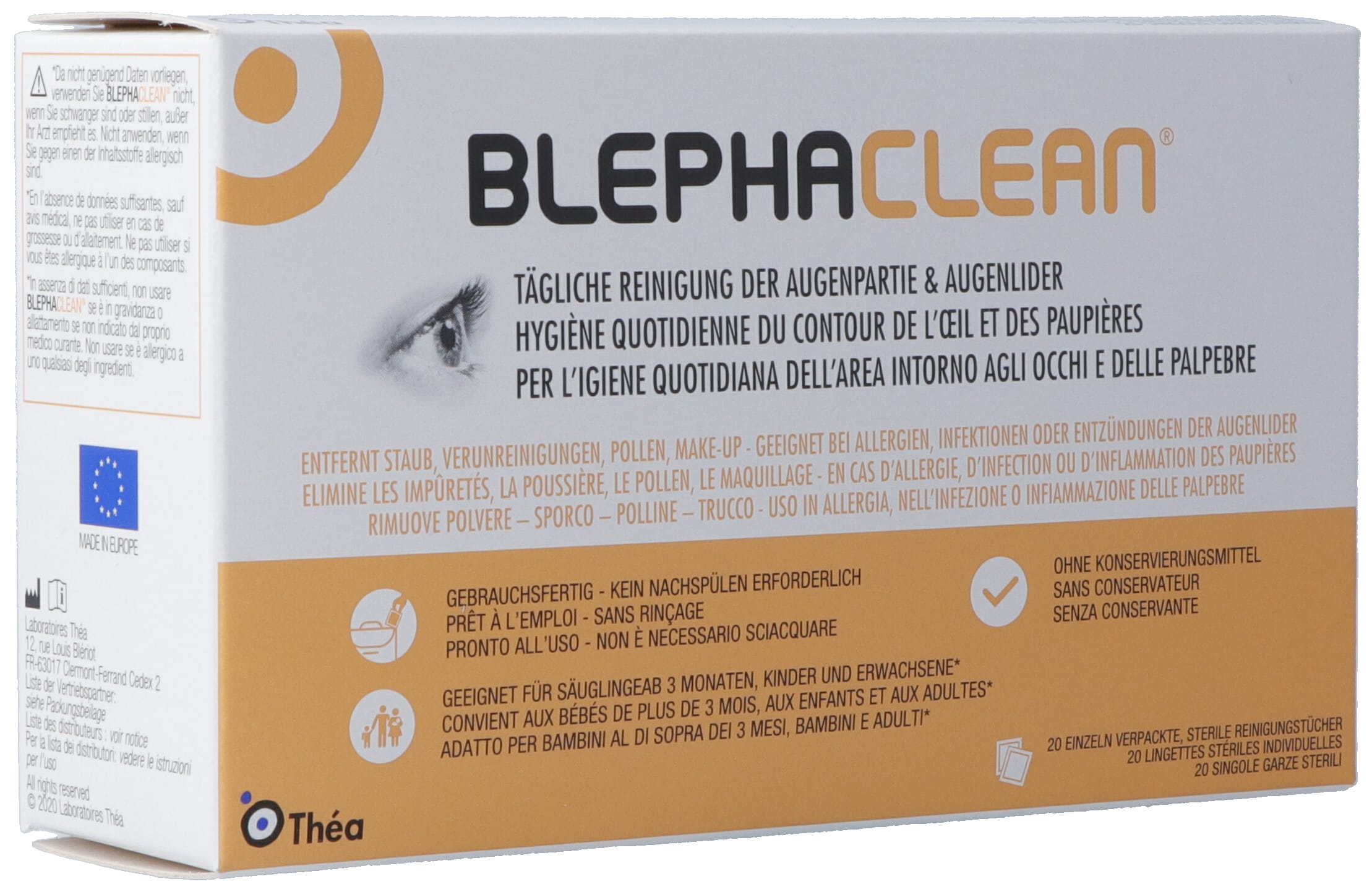 BLEPHACLEAN Reinigungstüch ster einz verp 20 Stk