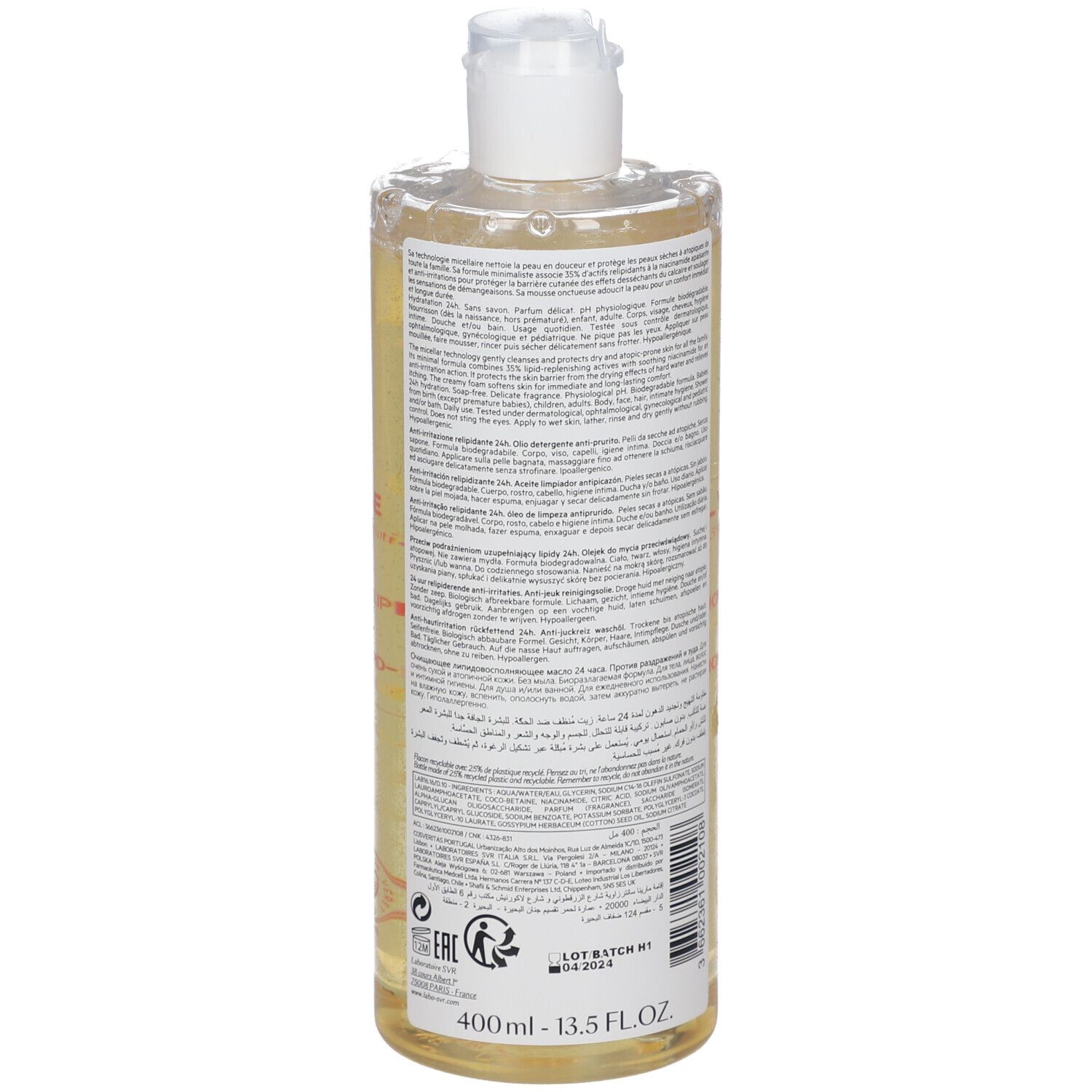 SVR TOPIALYSE Huile Lavante 400 ml
