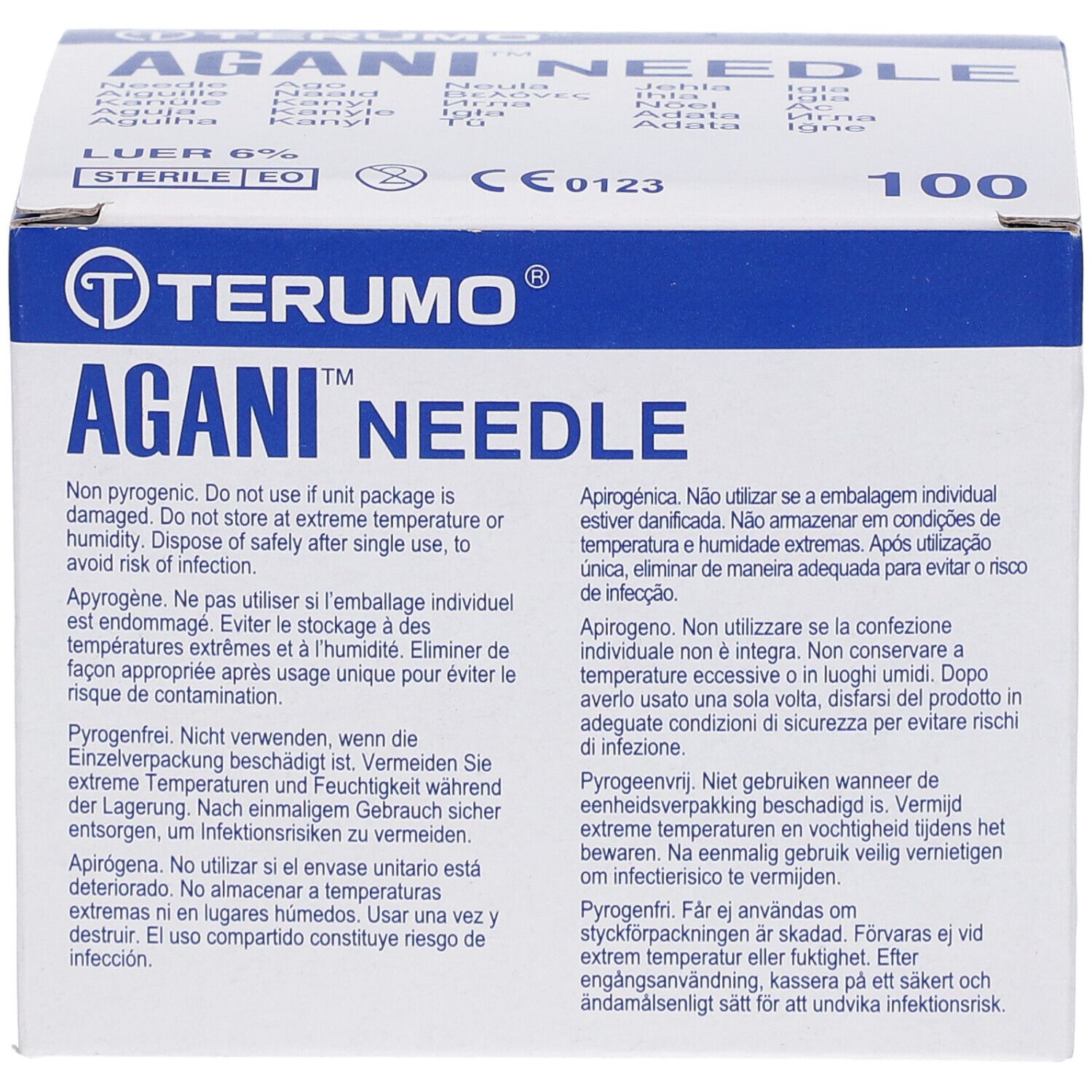 Einmalkanüle Terumo Agani (18G rosa, 1.2x38mm)