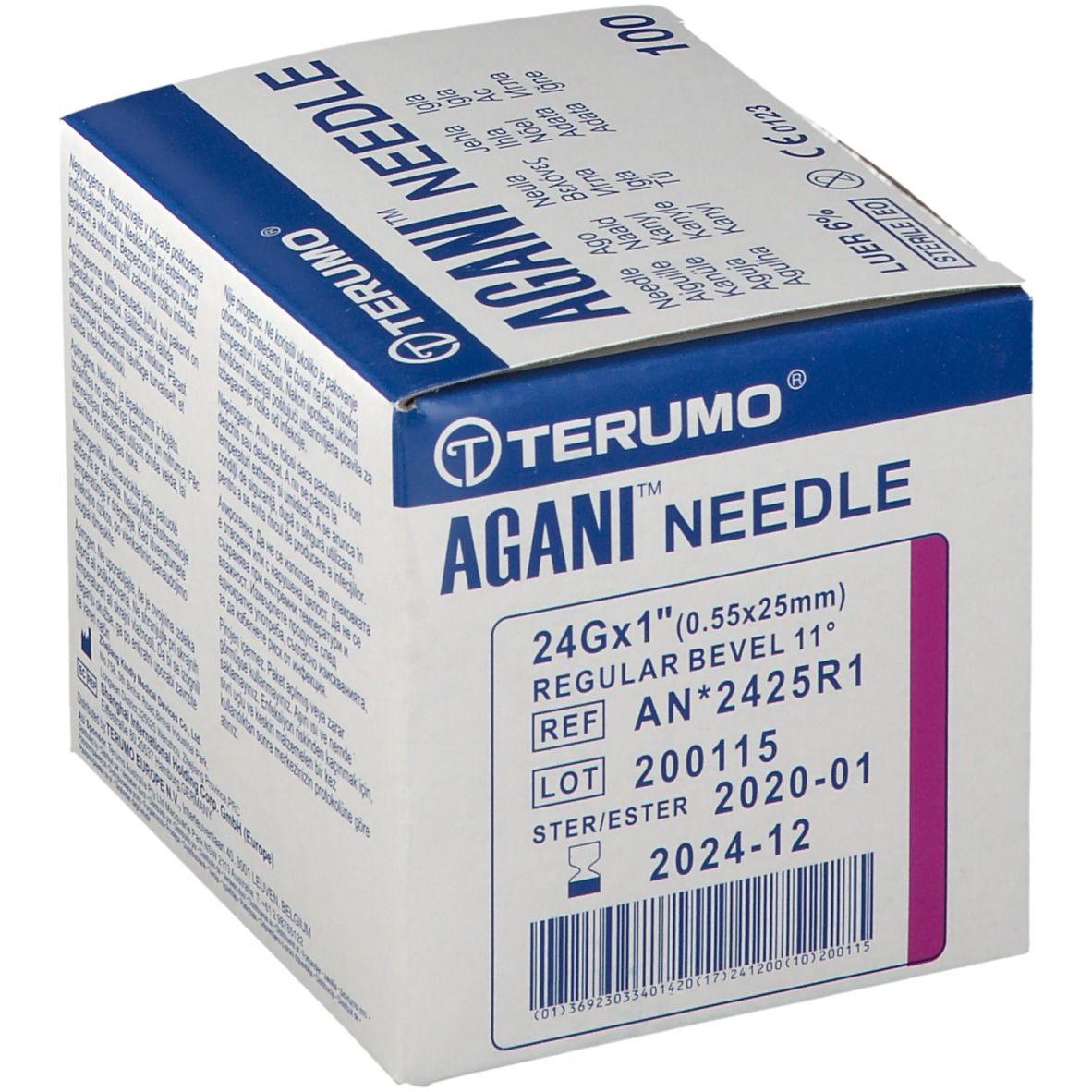 Einmalkanüle Terumo Agani (24G lila, 0.55x25mm)