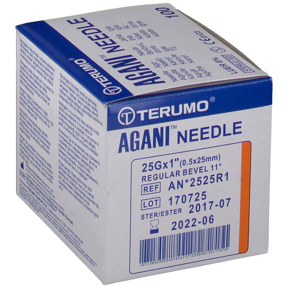 Einmalkanüle Terumo Agani (25G orange, 0.5x25mm)