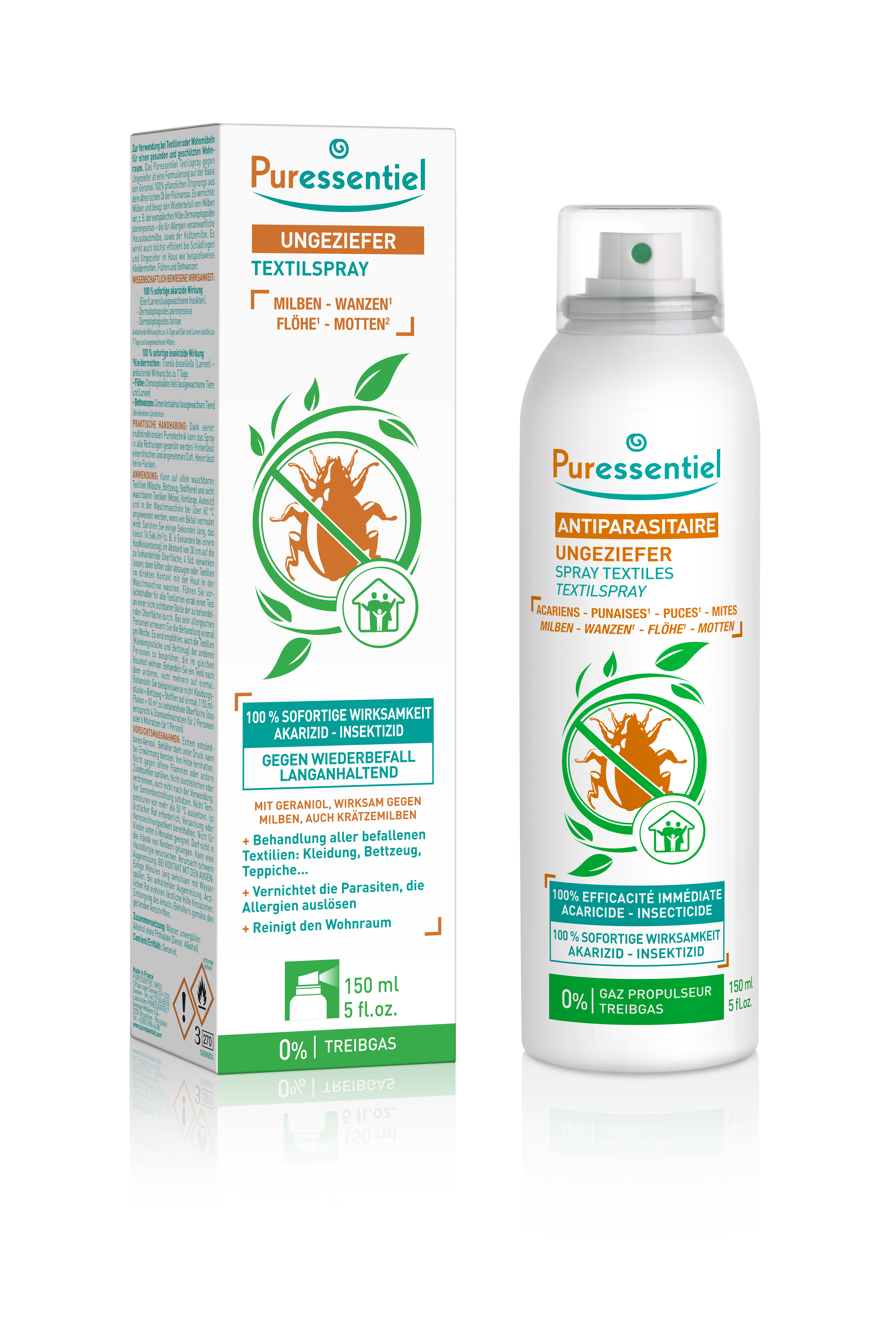 PURESSENTIEL Textilspray Ungeziefer 150 ml