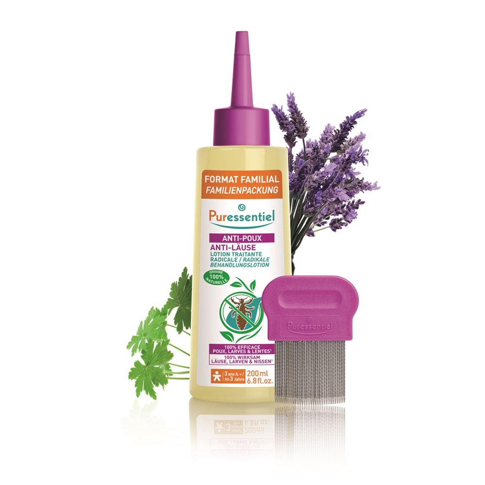 PURESSENTIEL Anti-Läuse Lotion mit Kamm 200 ml