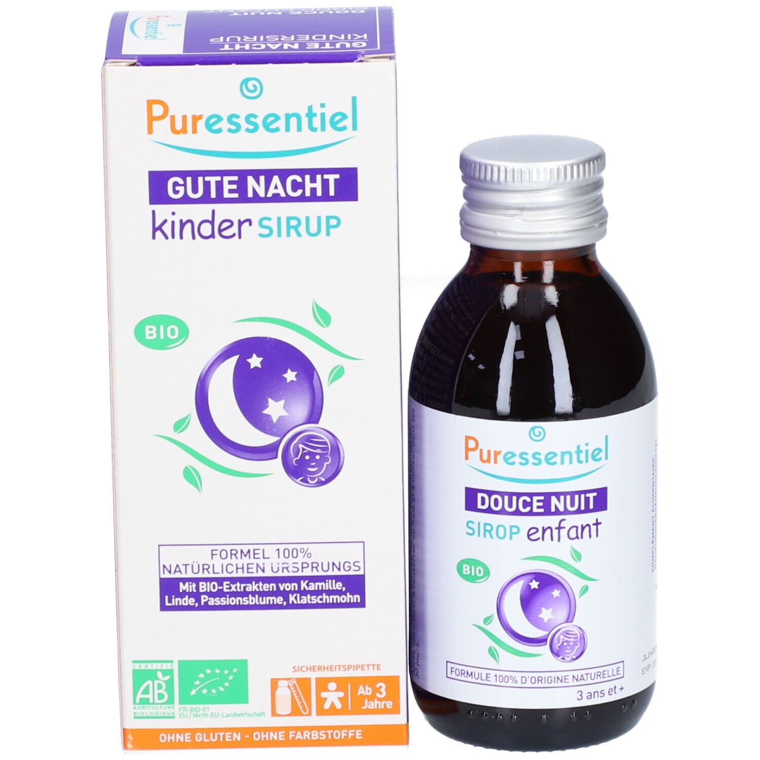 PURESSENTIEL Gute Nacht Sirup Kinder Bio 125 ml