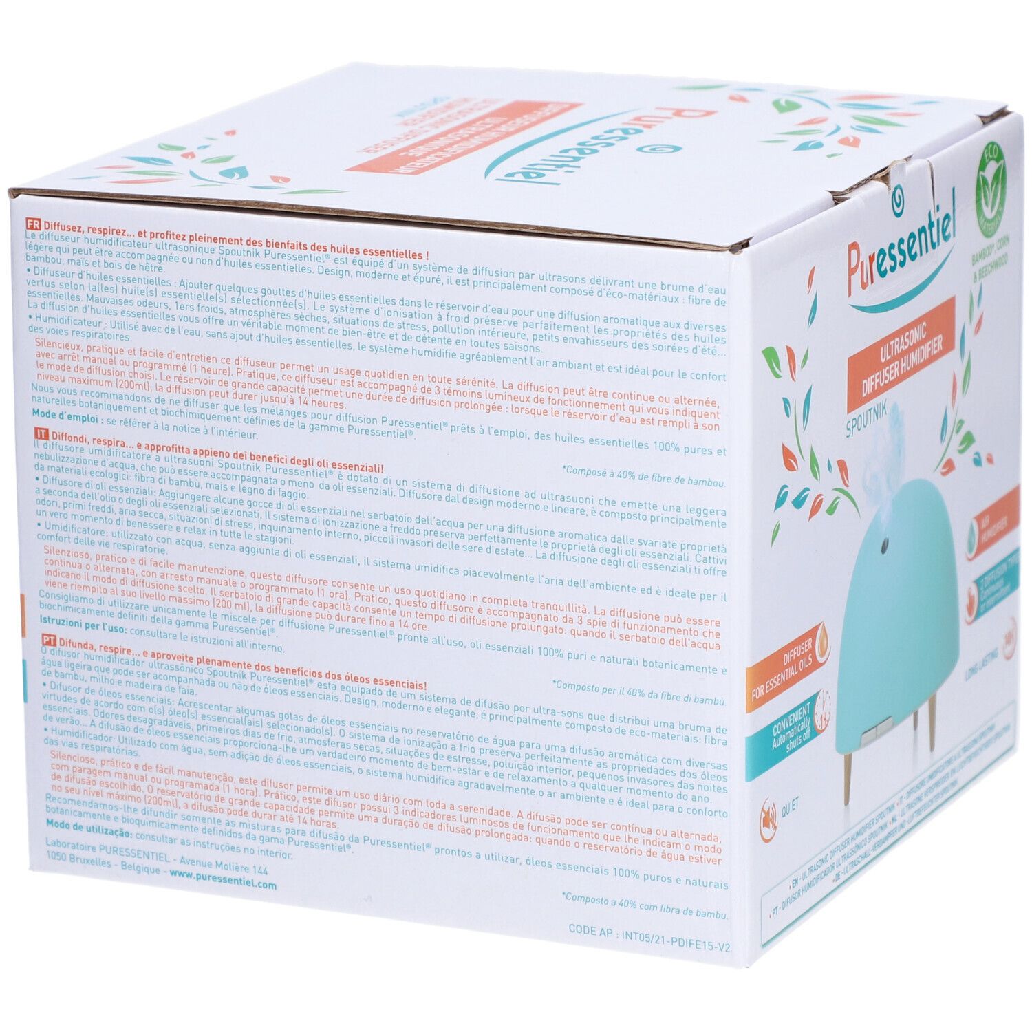 PURESSENTIEL Diffusor Vernebler Luftbefeuch Spoutn