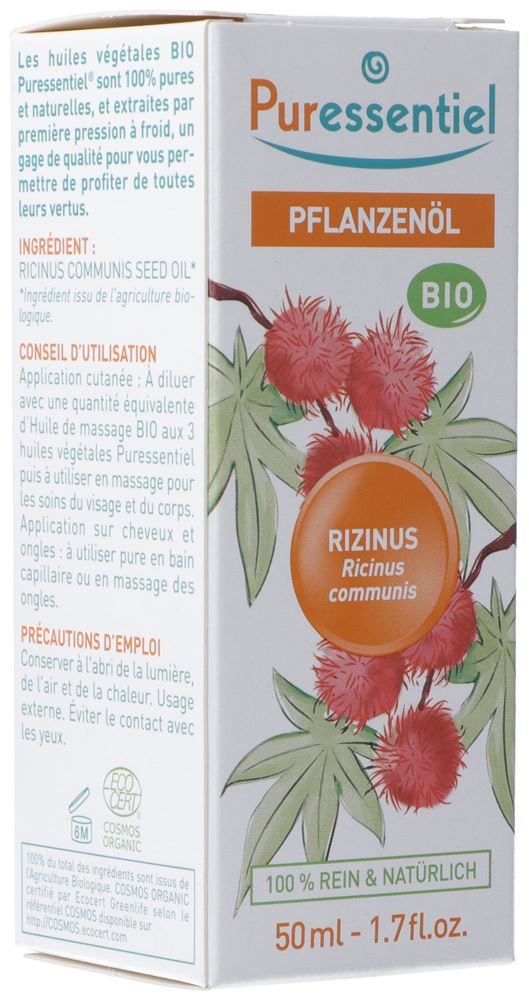 PURESSENTIEL Pflanzenöl Rizinus Bio Fl 50 ml