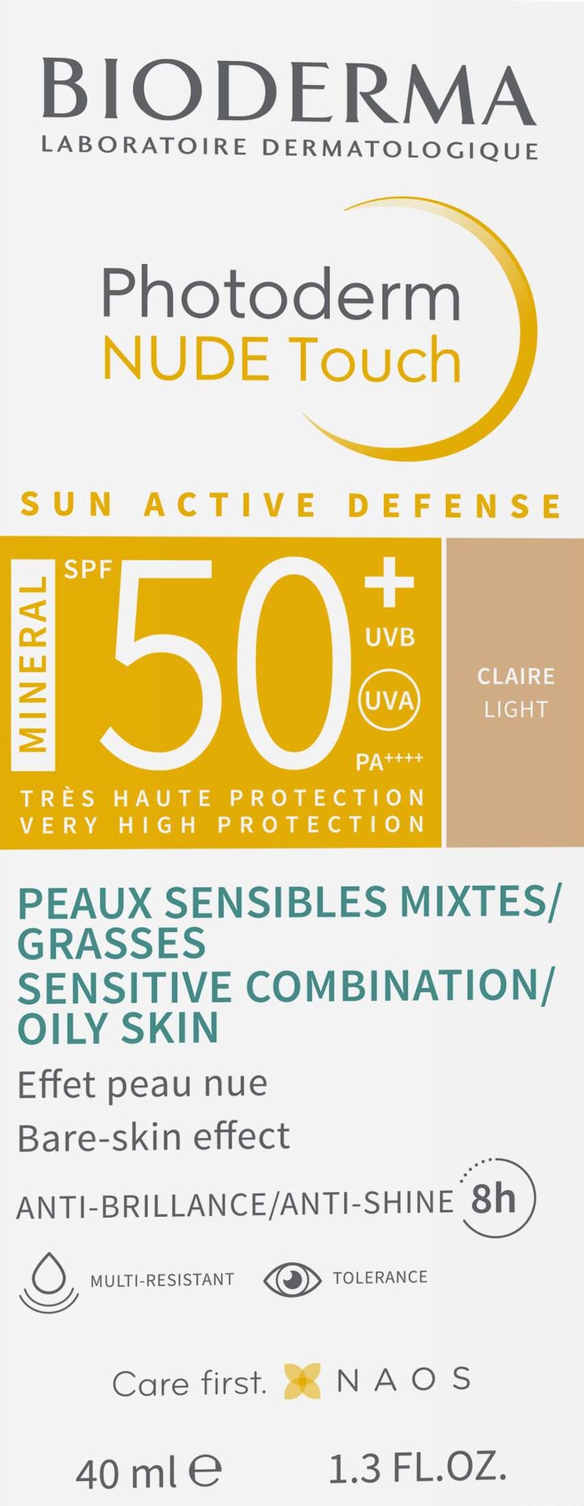 BIODERMA Photoderm Nude Mineral SPF50+ clai 40 ml