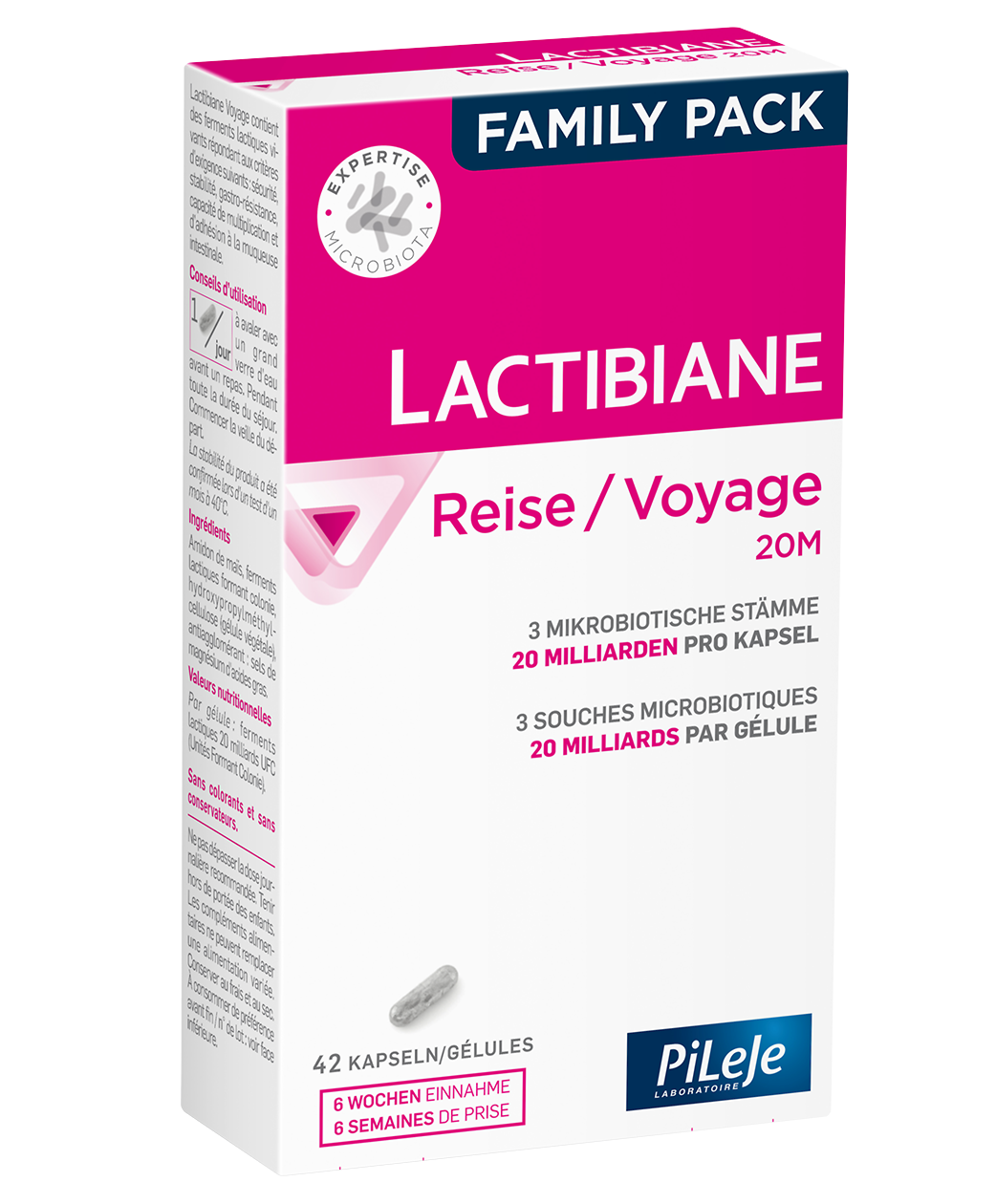 LACTIBIANE Voyage Family Pack Kaps 42 Stk