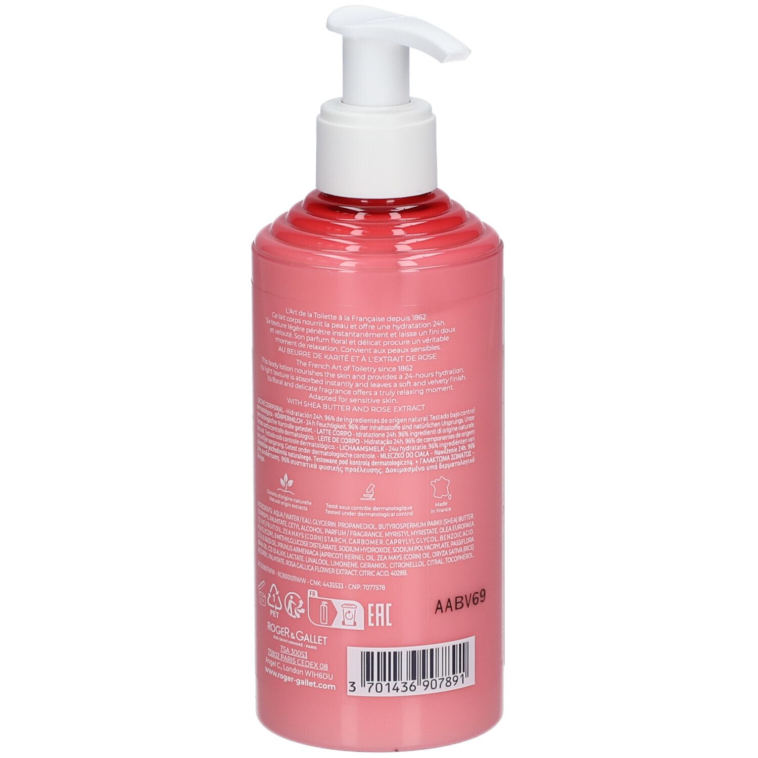 ROGER GALLET Rose Lait Corps 250 ml