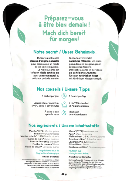 PANDA TEA Kräutertee Night Cleanse Btl 28 Stk