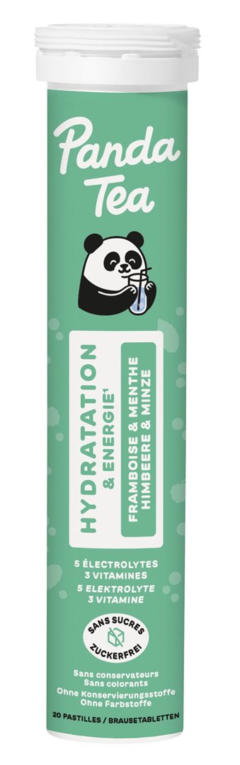 PANDA TEA Hydratation Brausetabl Himb&Minze 20 Stk