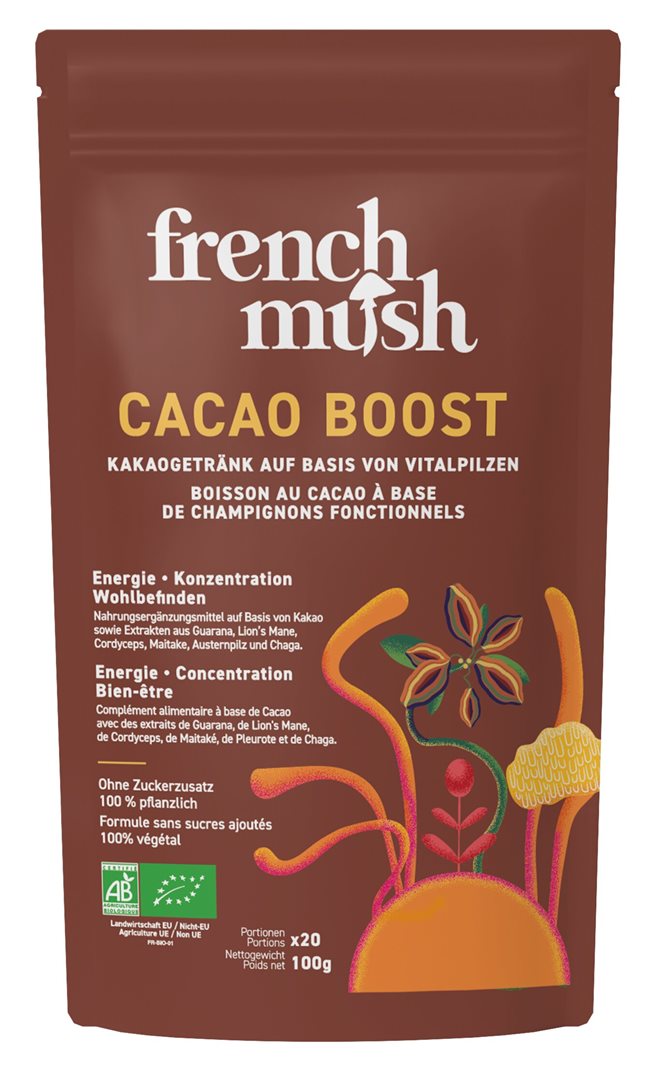 FRENCH MUSH Cacao Boost Plv Btl 100 g