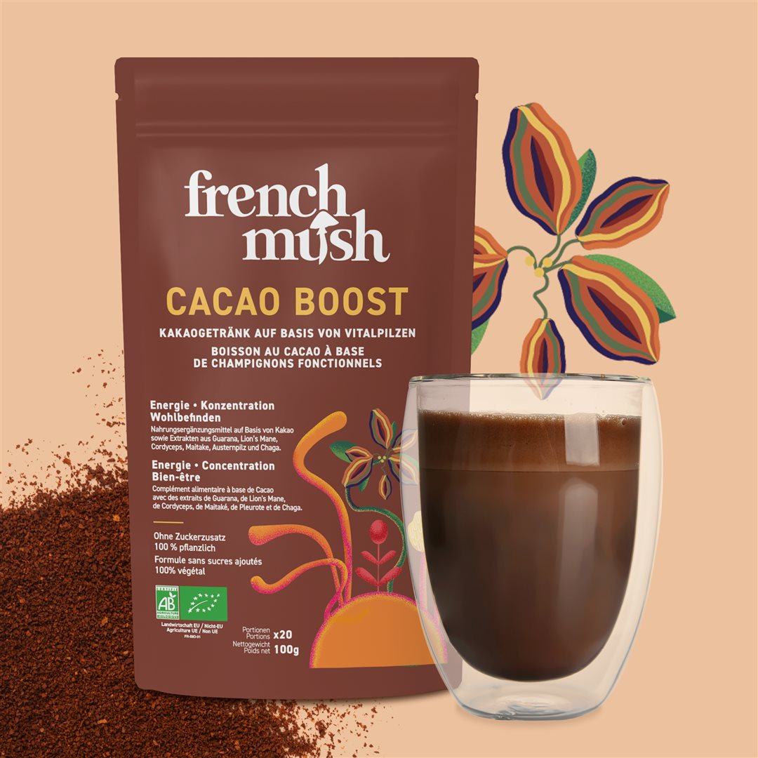 FRENCH MUSH Cacao Boost Plv Btl 100 g