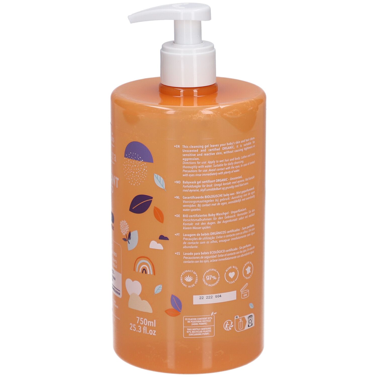 BEAUTERRA Baby Duschgel ohne Parf Bio 750 ml