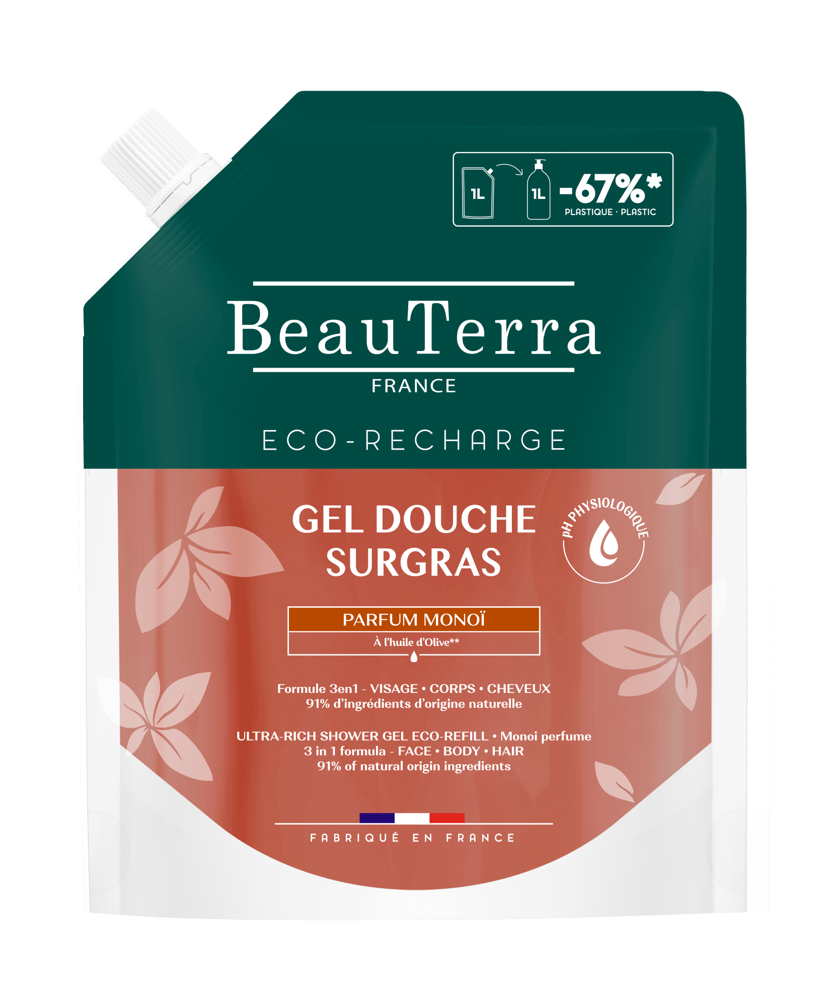 BEAUTERRA Duschgel reichhaltig Monoi Btl 1000 ml
