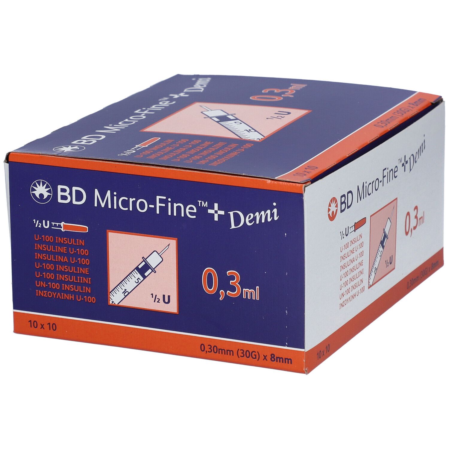 Insulinspritze BD Micro-Fine 0.3ml U100 mit Kanüle