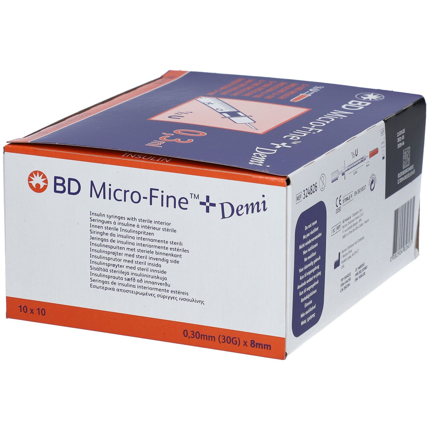 Insulinspritze BD Micro-Fine 0.3ml U100 mit Kanüle
