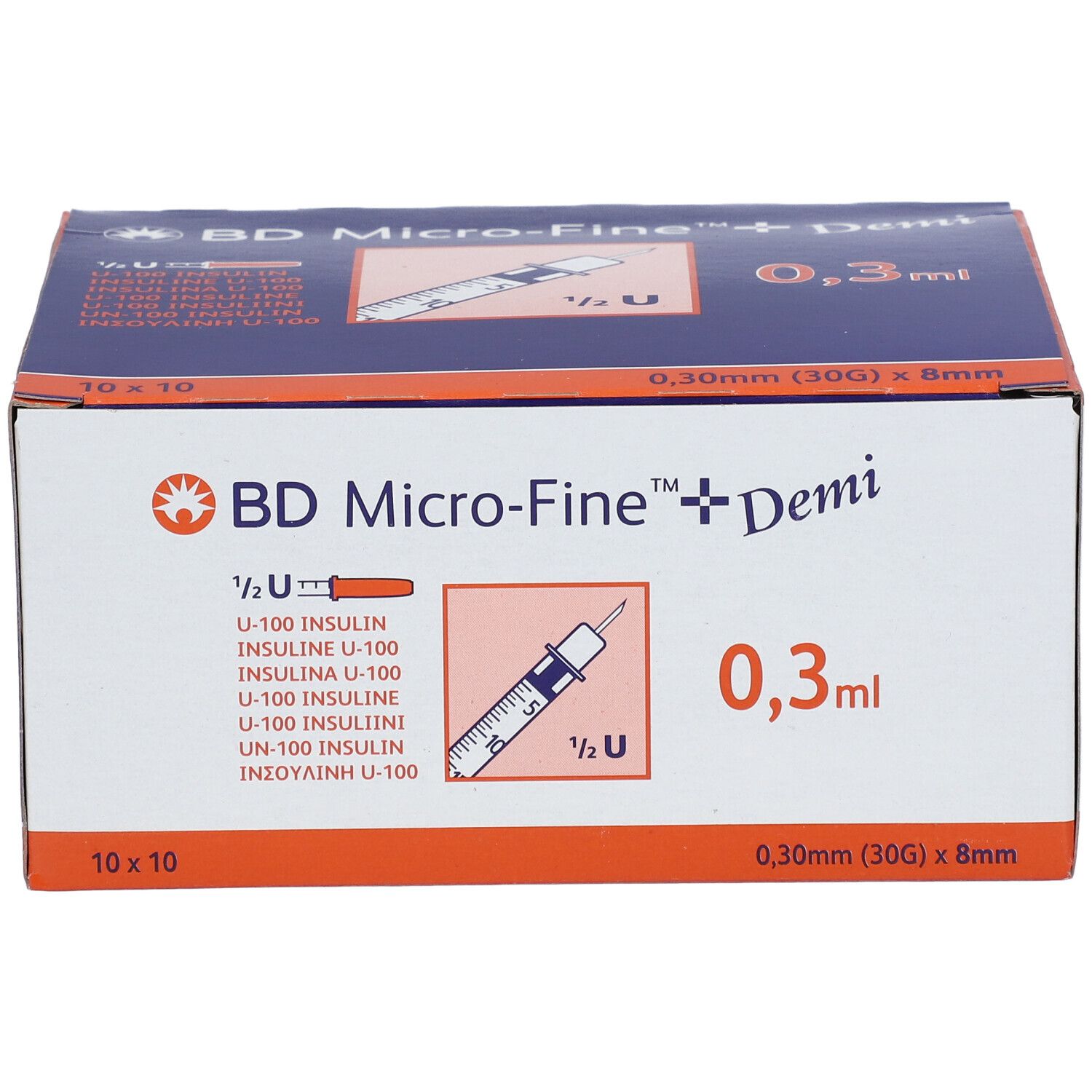 Insulinspritze BD Micro-Fine 0.3ml U100 mit Kanüle