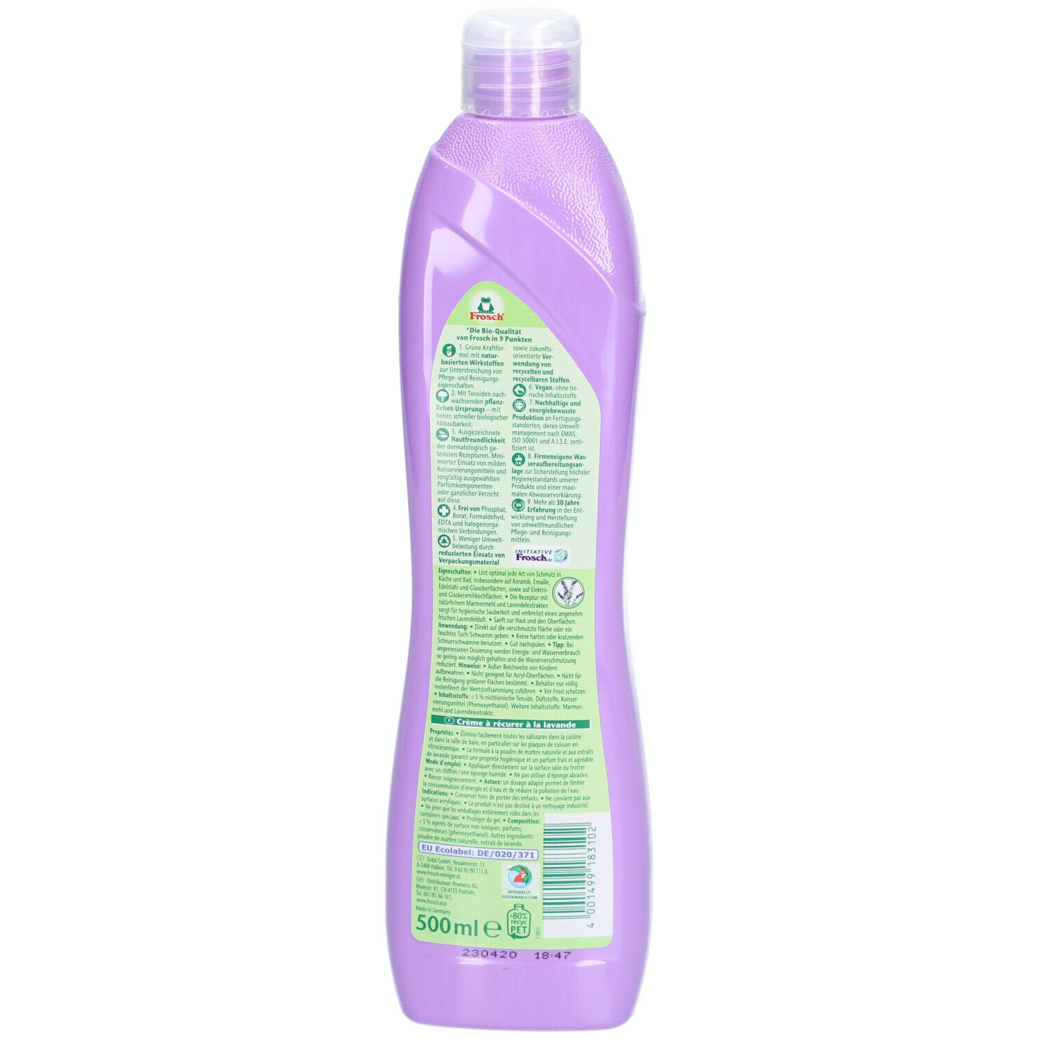 FROSCH Lavendel Scheuermilch Fl 500 ml