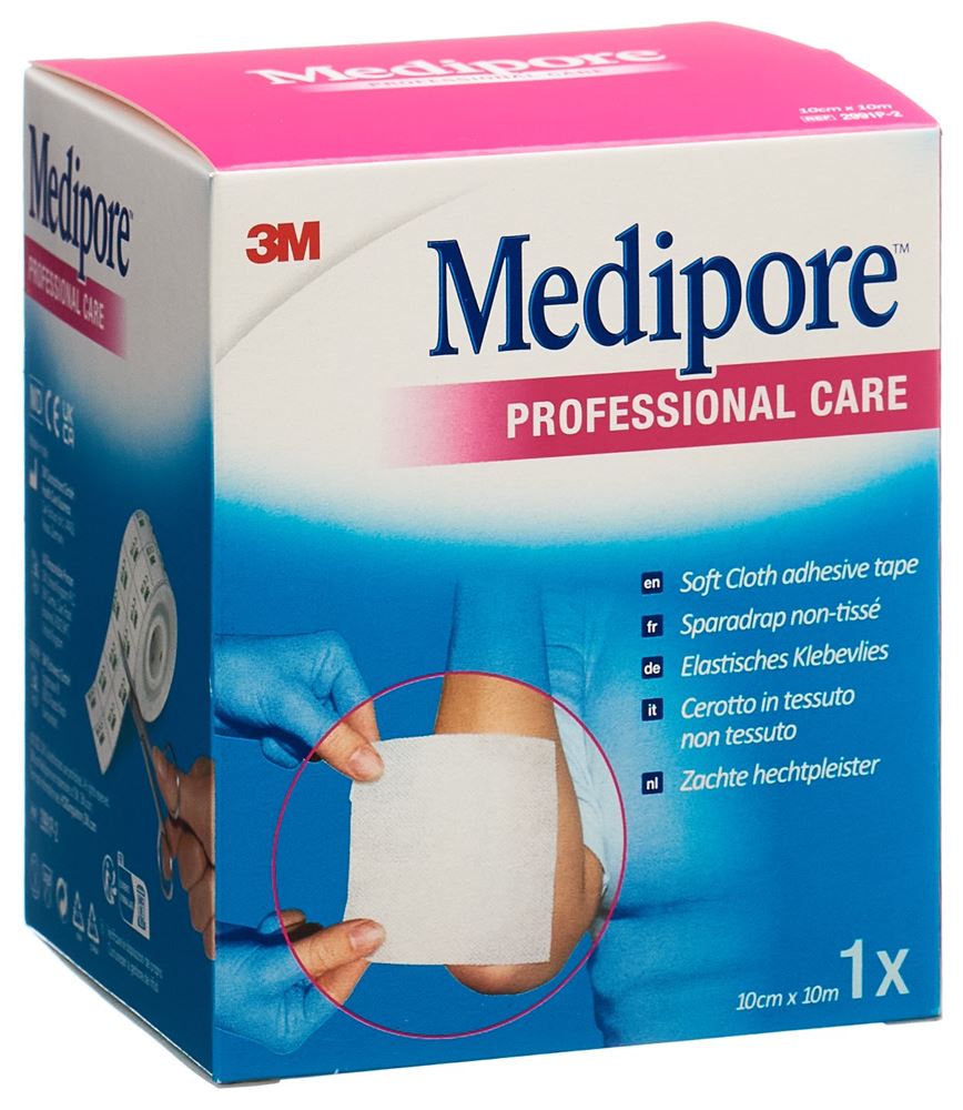 3M MEDIPORE Fixationsvlies 10cmx10m Liner Rolle