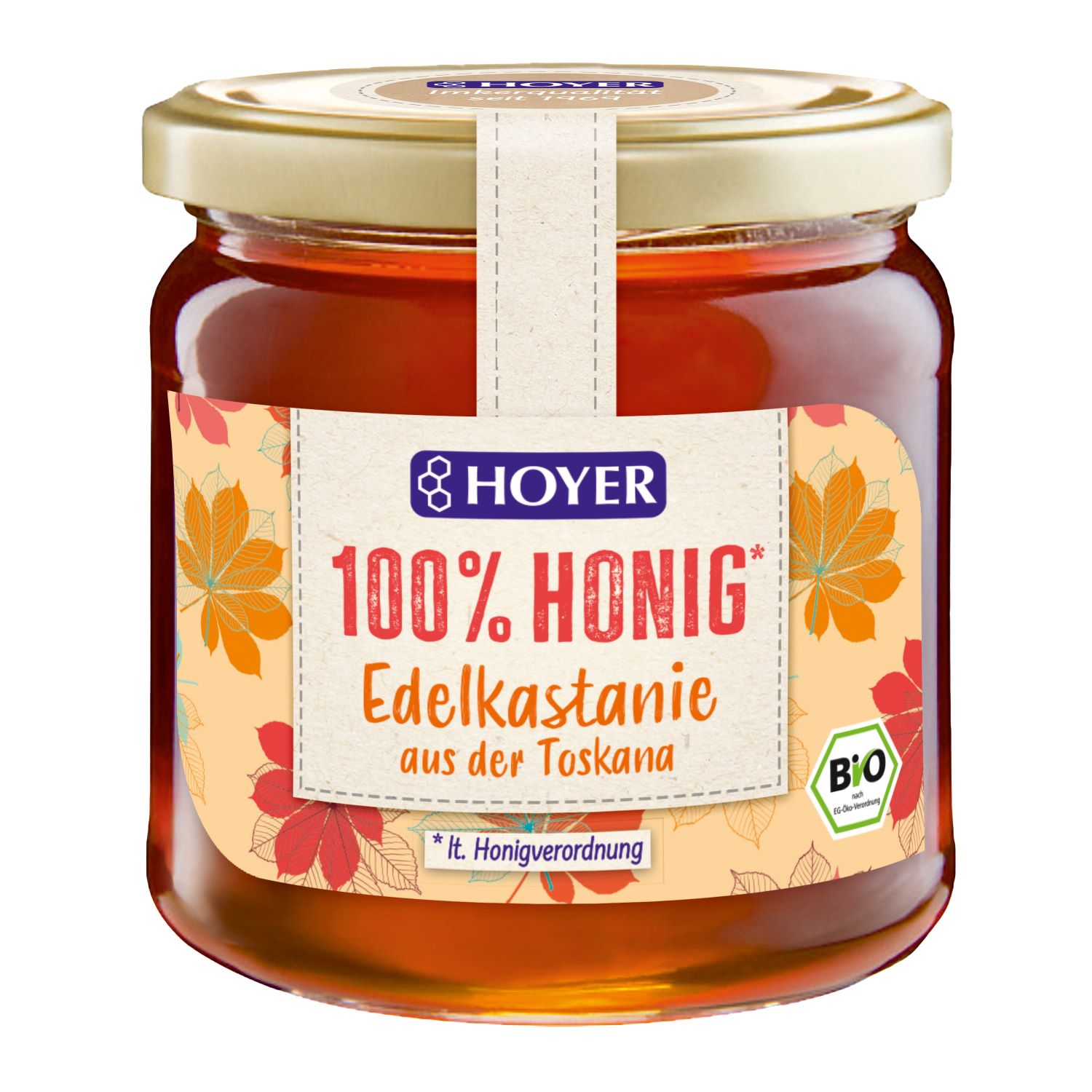 HOYER Edelkastanienhonig Toskana Bio Glas 500 g